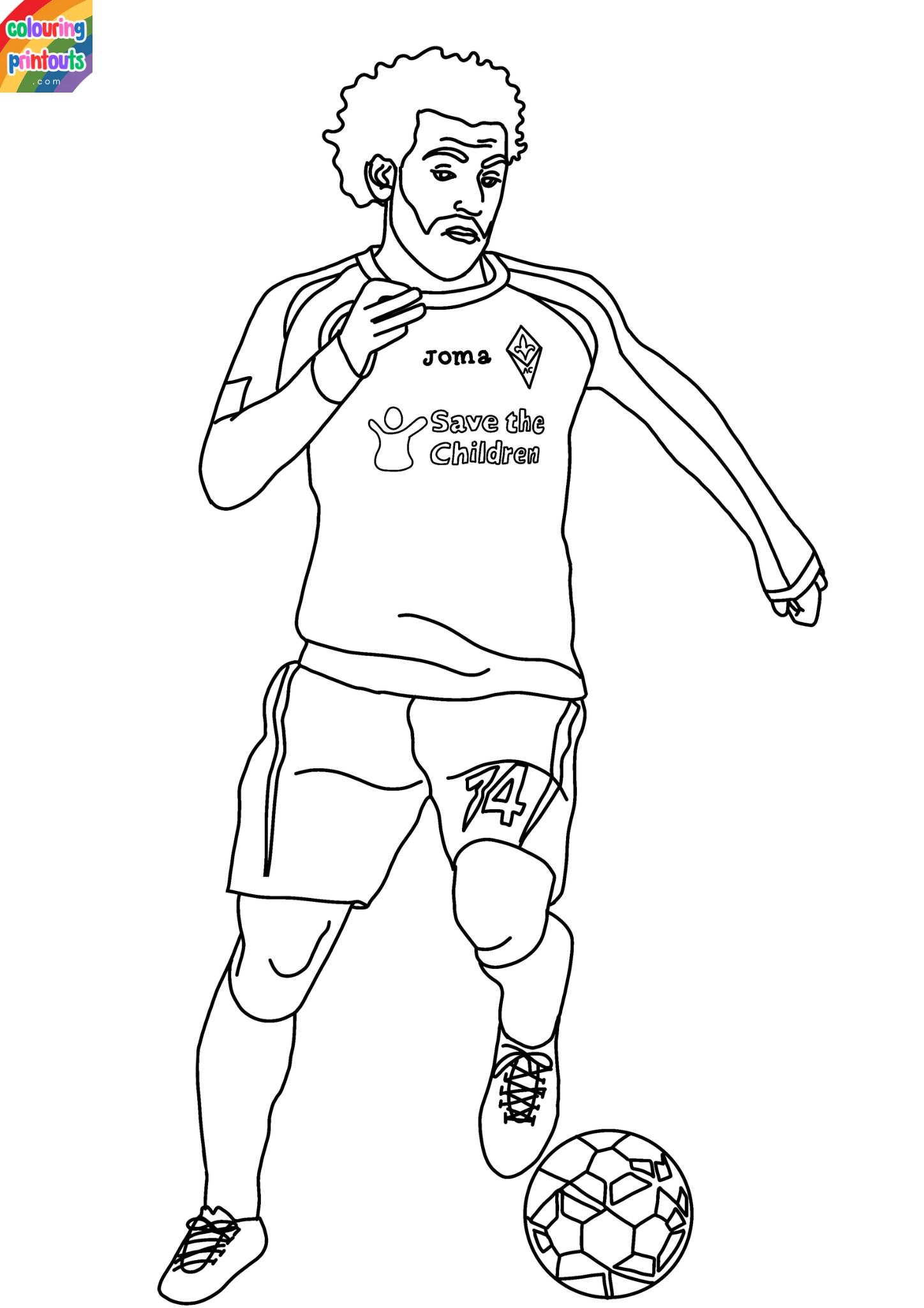 mohamed salah coloring pages 