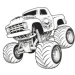 monster truck pictures to color