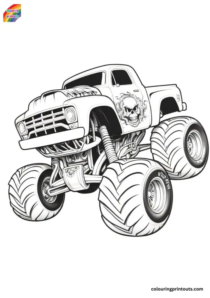 monster truck pictures to color