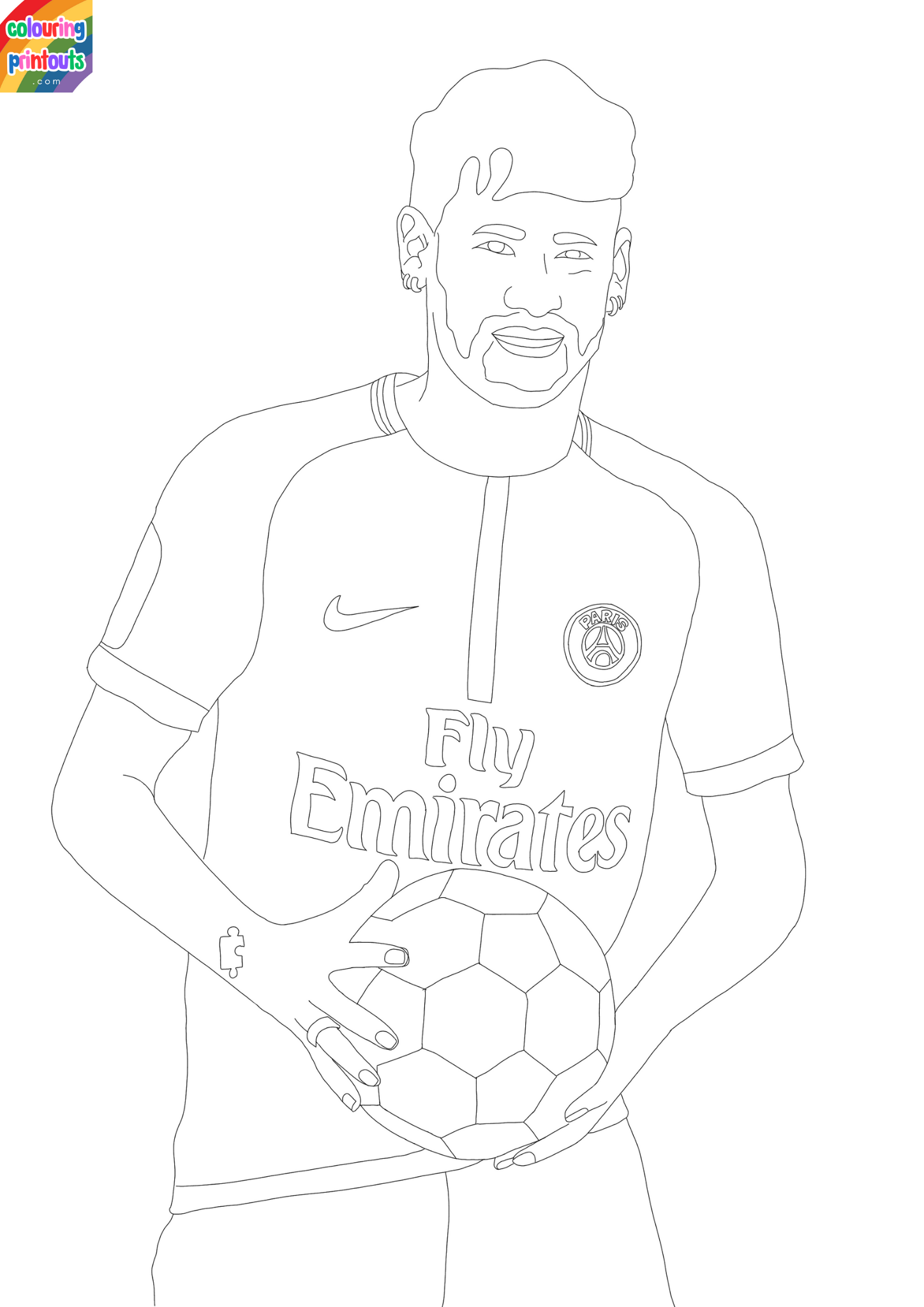 neymar coloring page