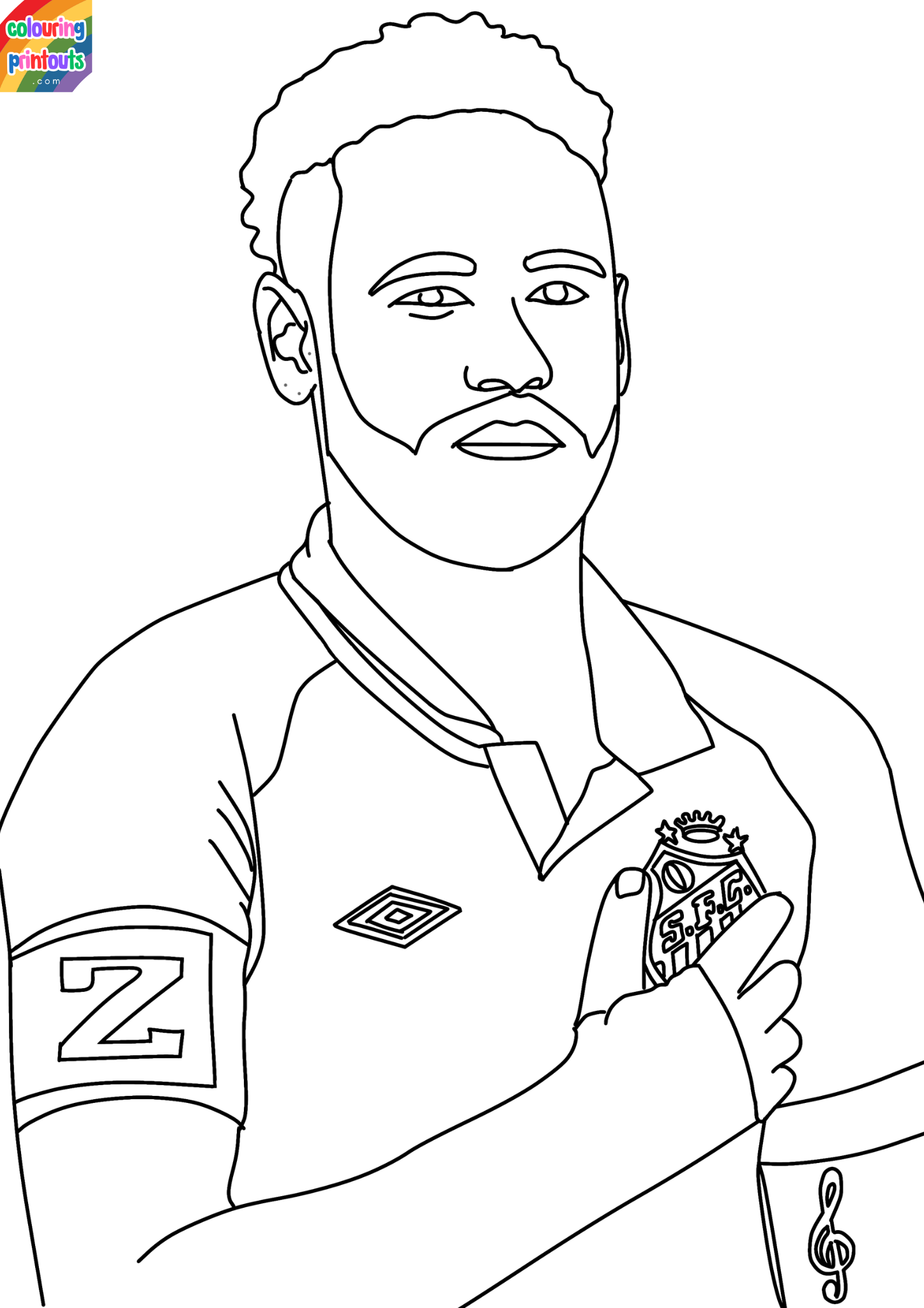 neymar coloring pages