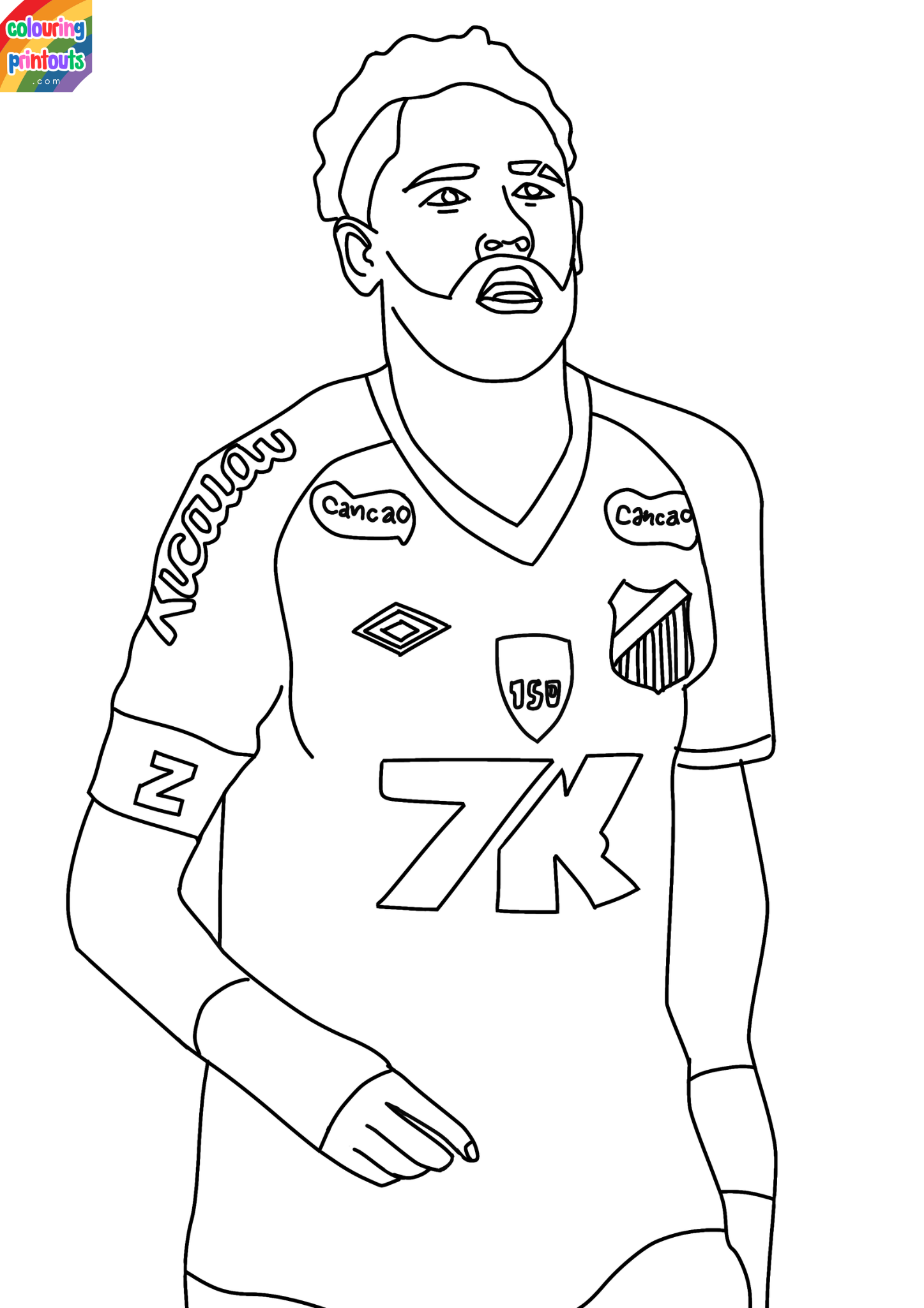 neymar coloring pages printable