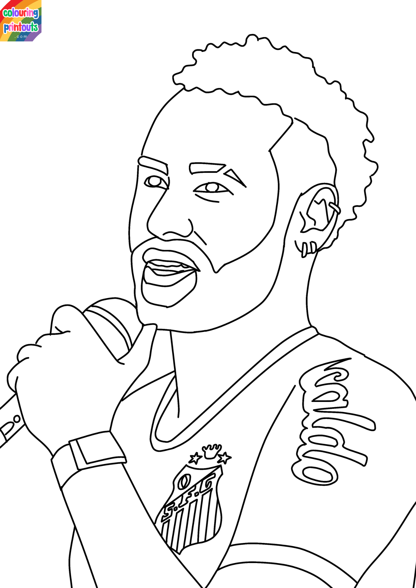 neymar coloring pages printable