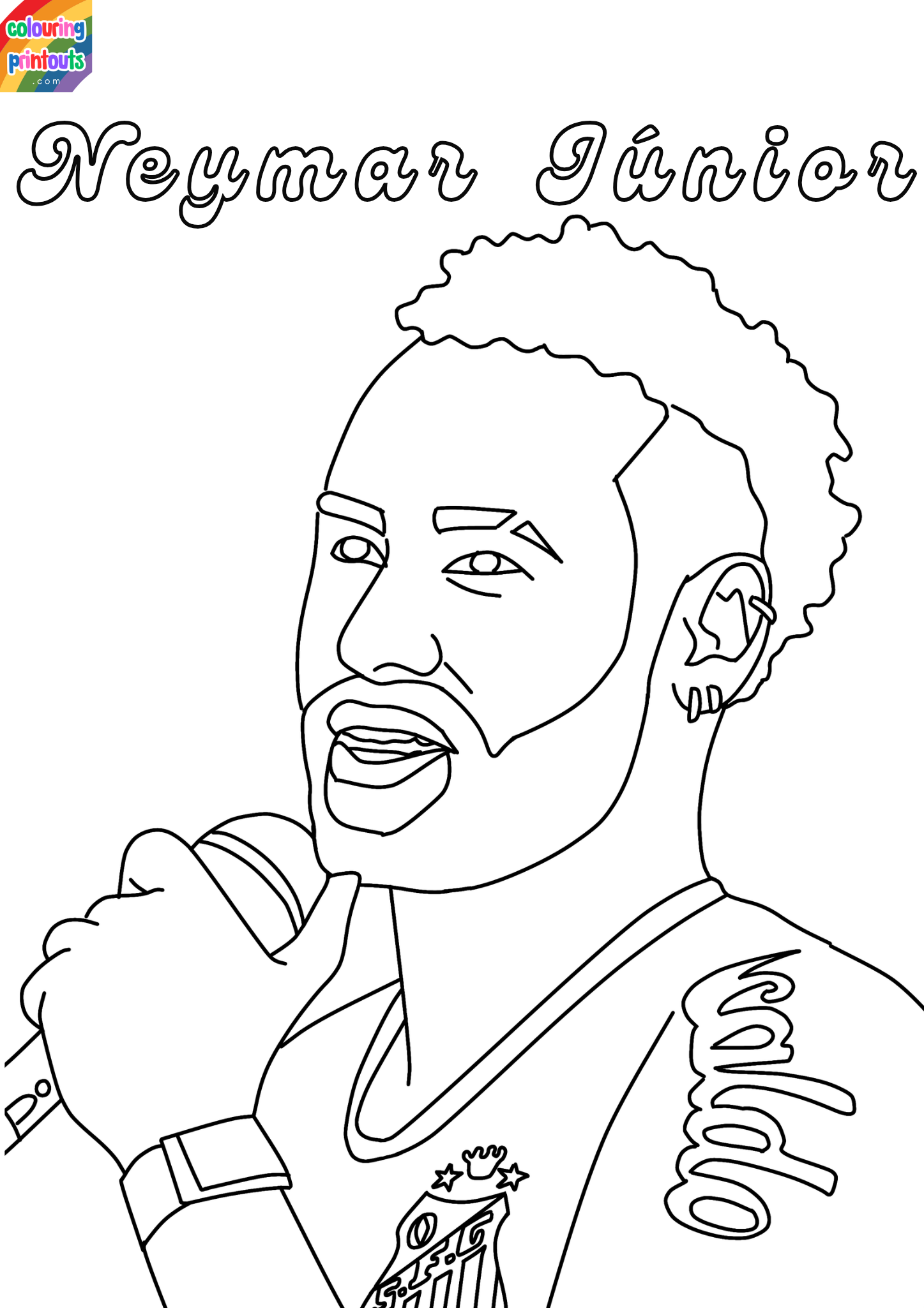 neymar jr coloring pages