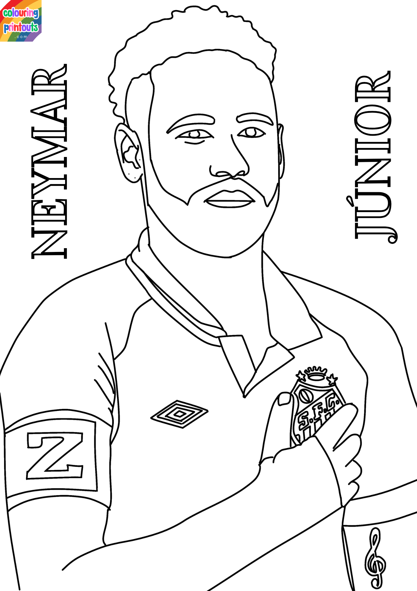 neymar jr coloring pages 