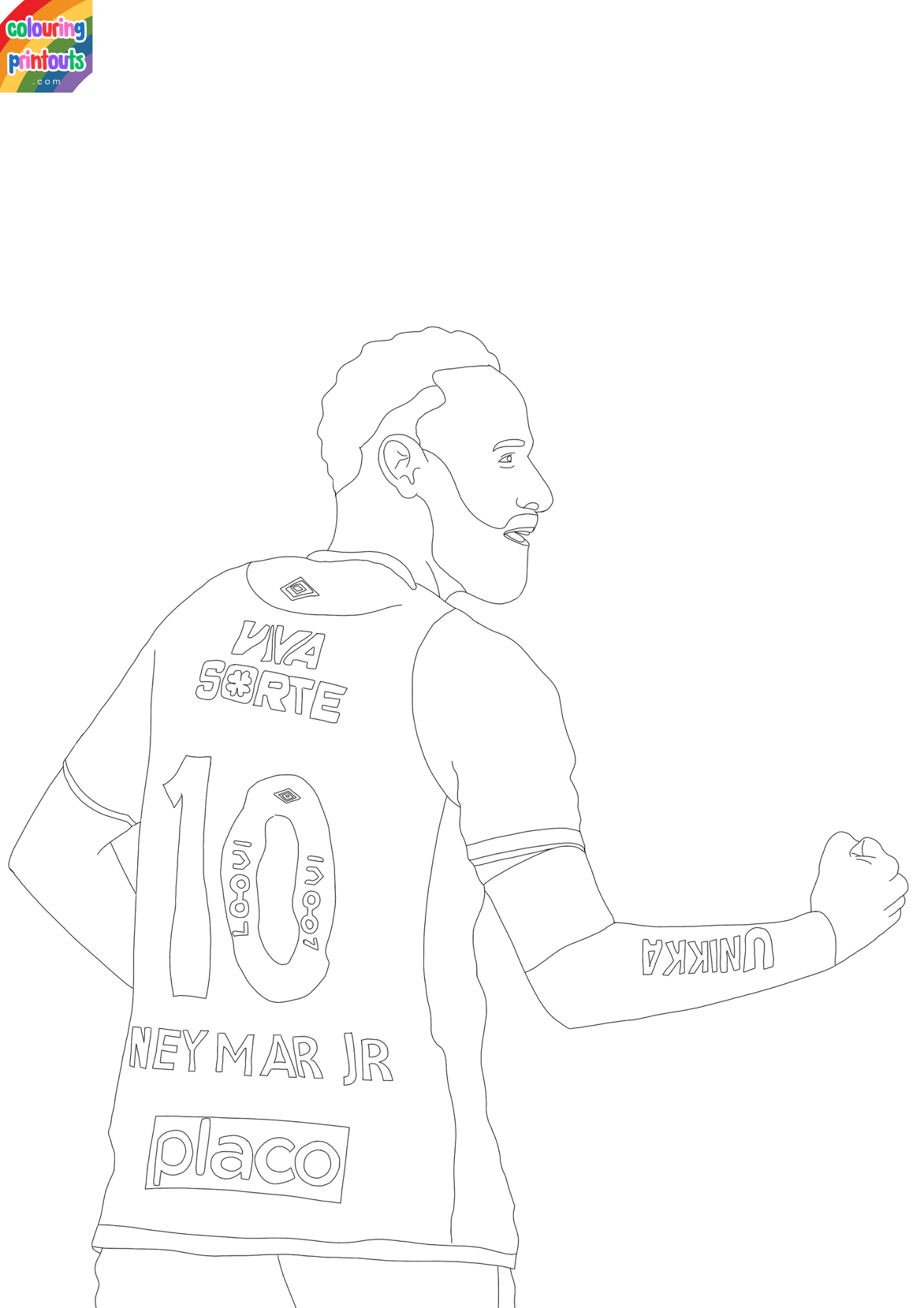 neymar jr coloring pages