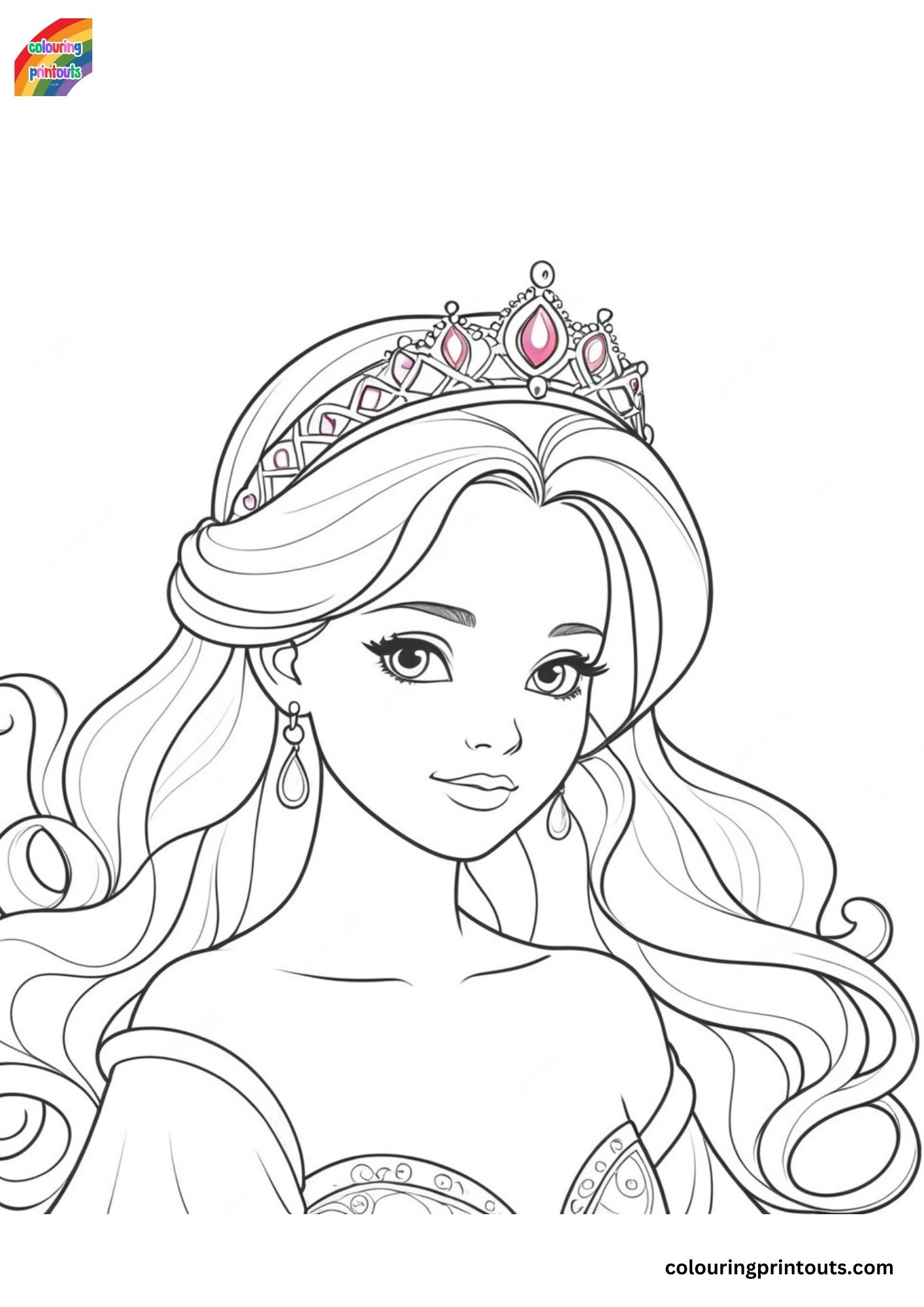 princess coloring pictures printable