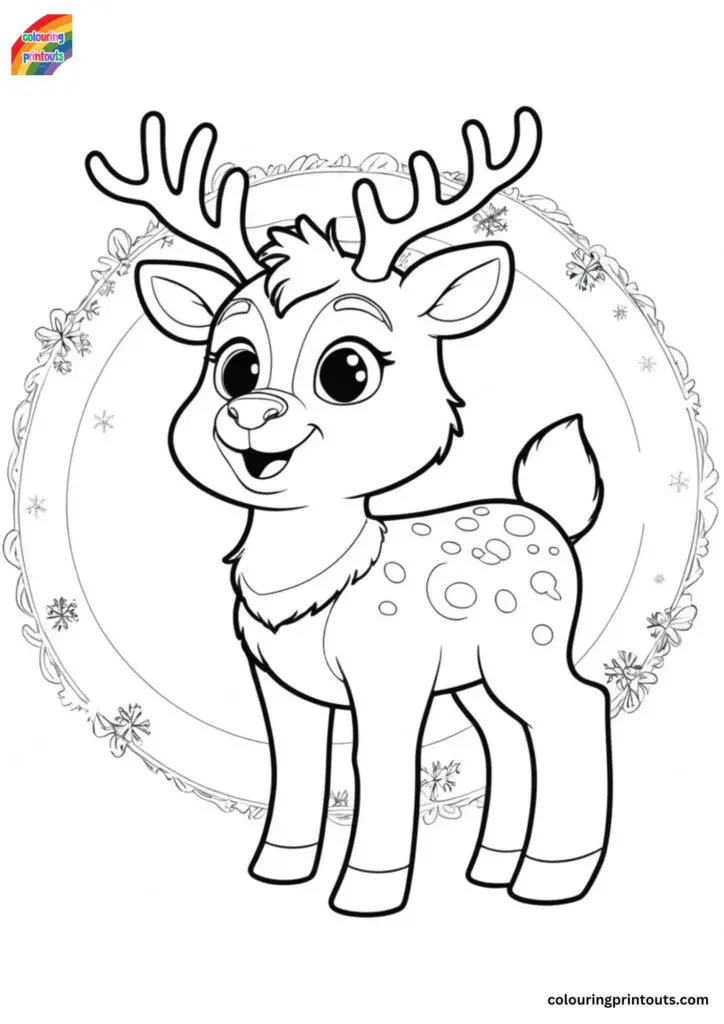 printable rudolph the red nosed reindeer coloring pages