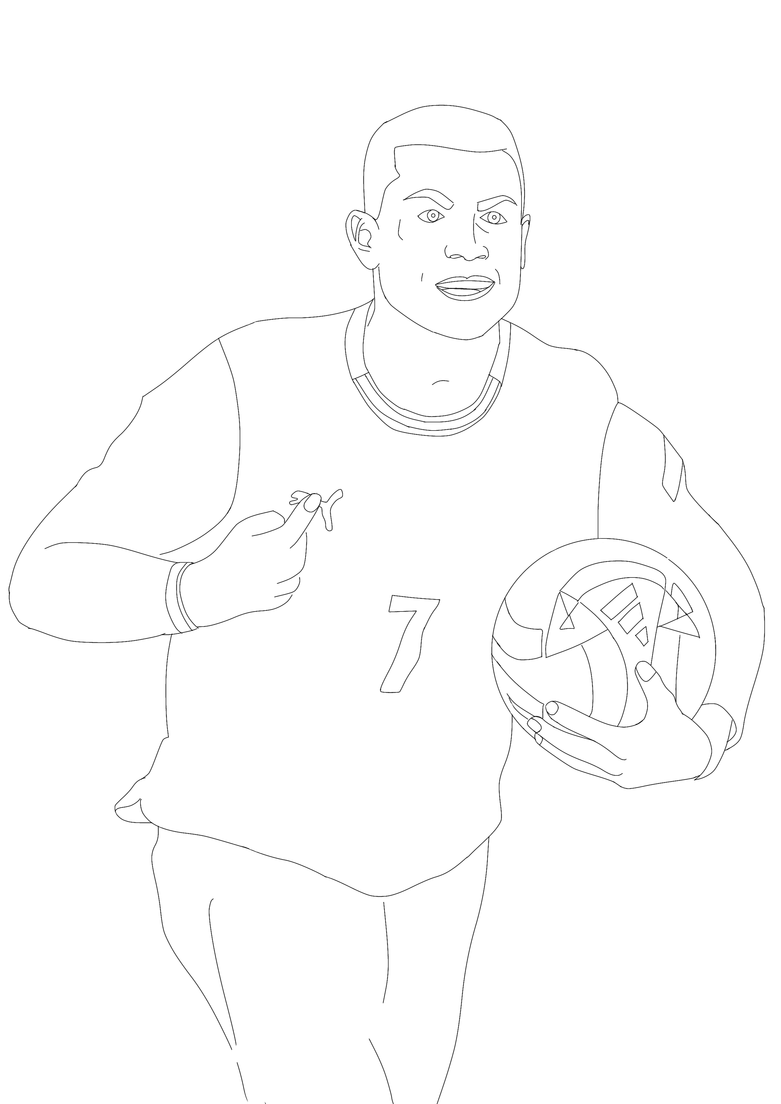 ronaldo colouring picture
