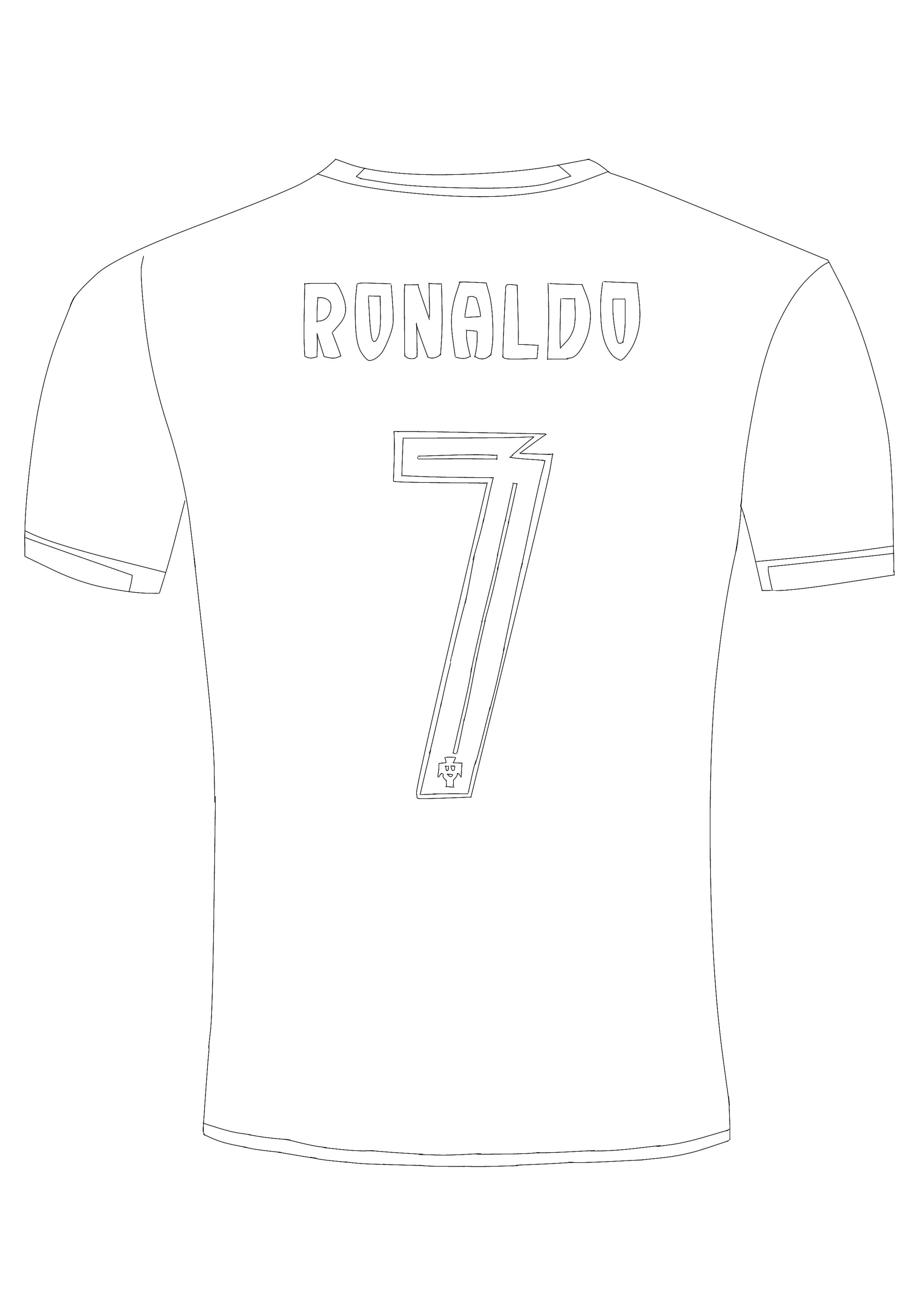 ronaldo jersey colouring pages