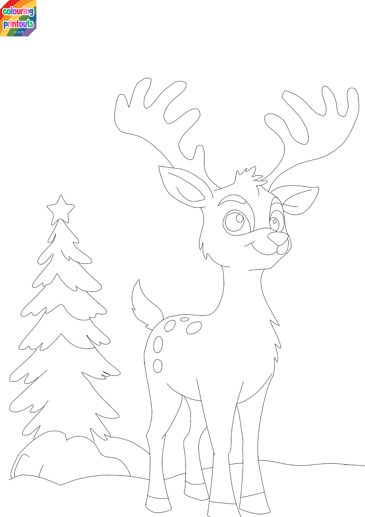 rudolph coloring page