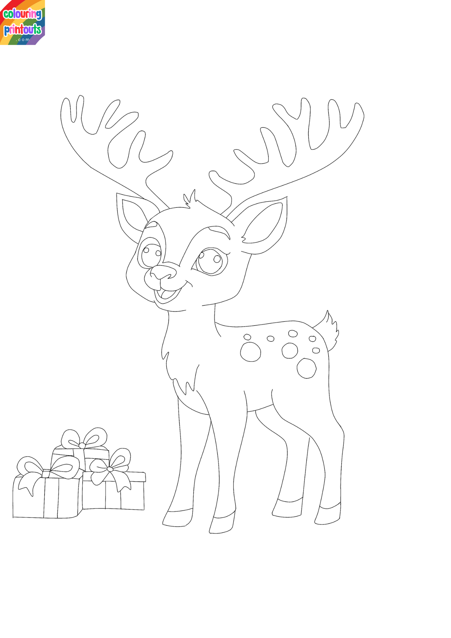 rudolph coloring page