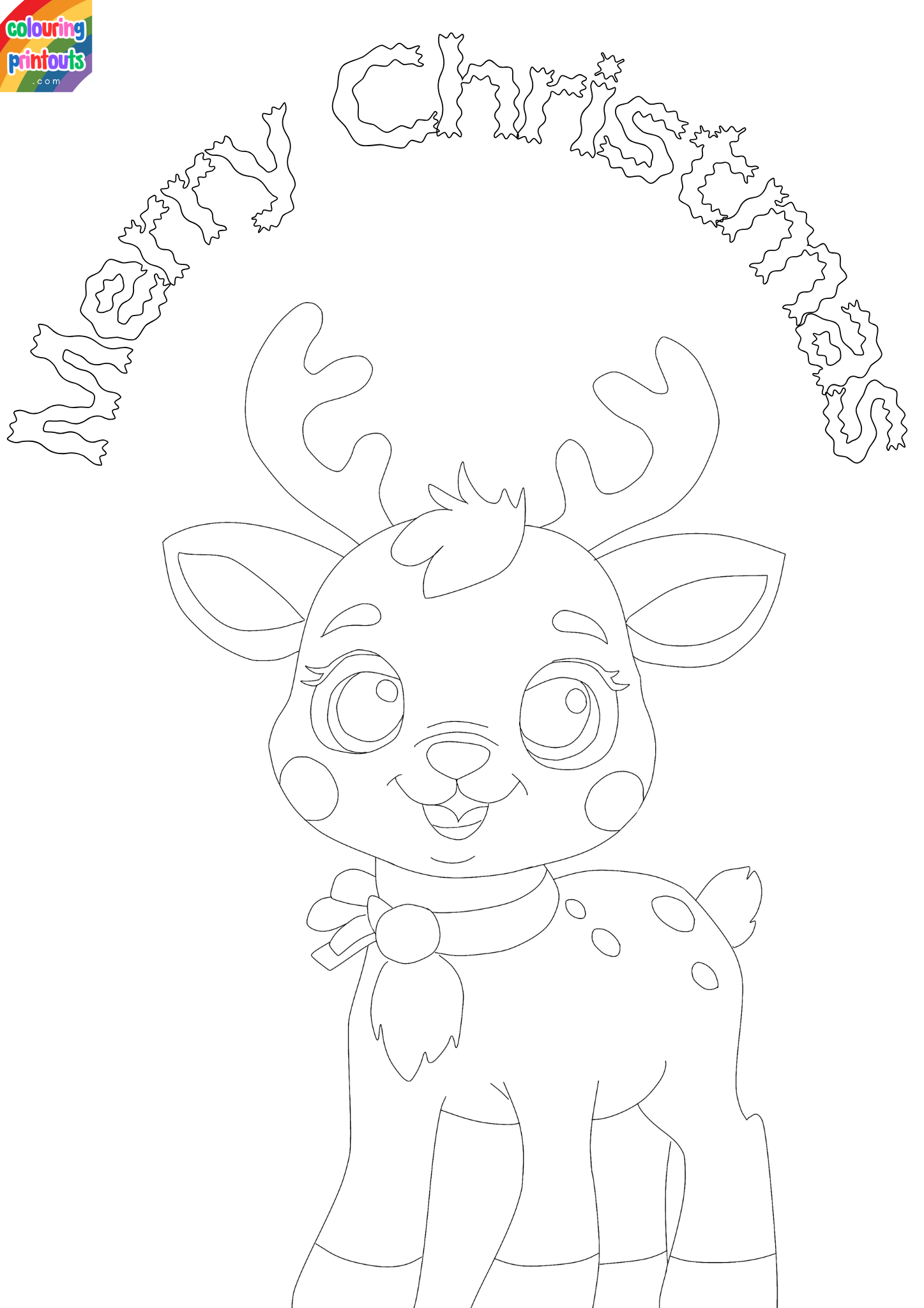rudolph colouring page