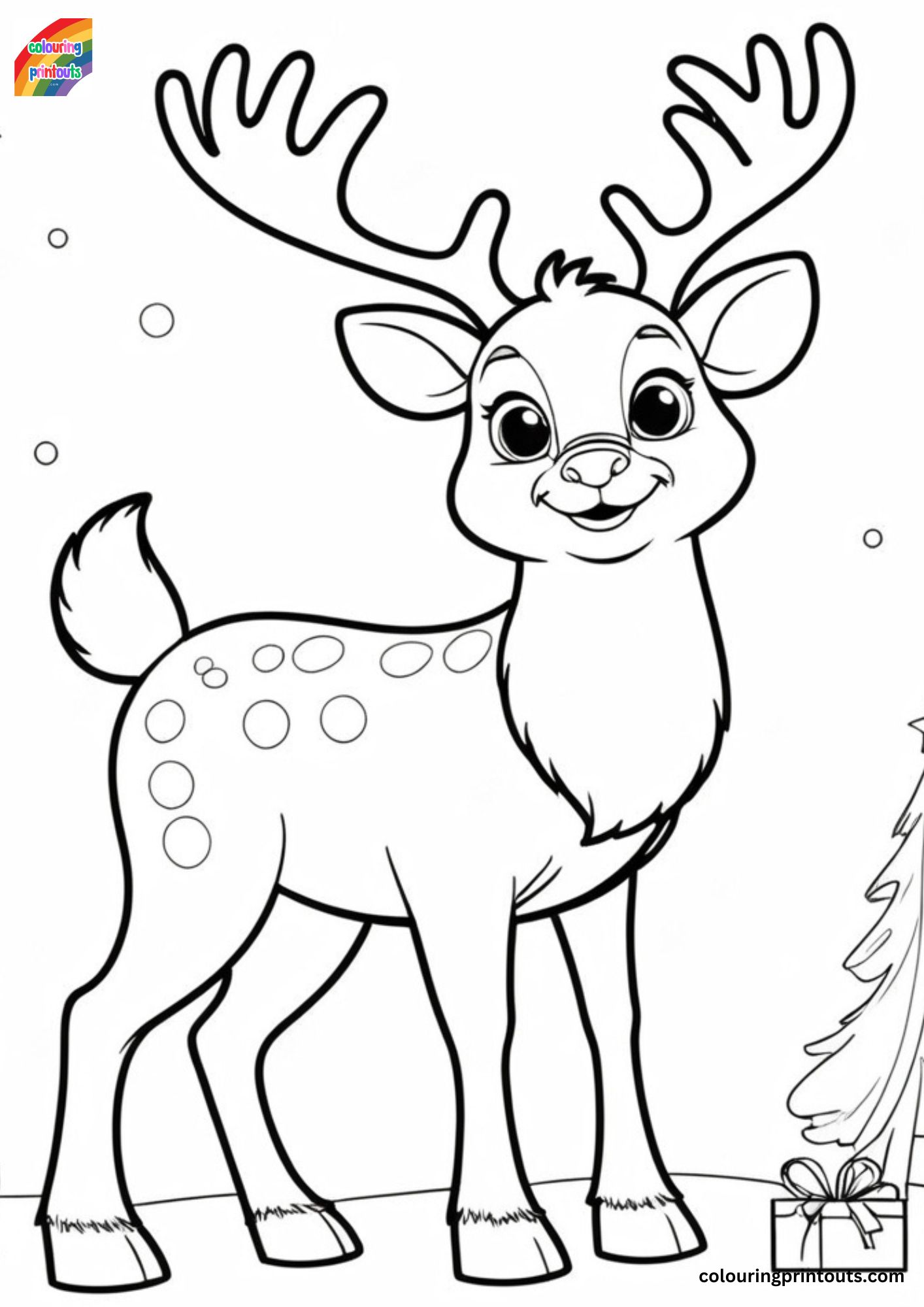 rudolph reindeer coloring pages