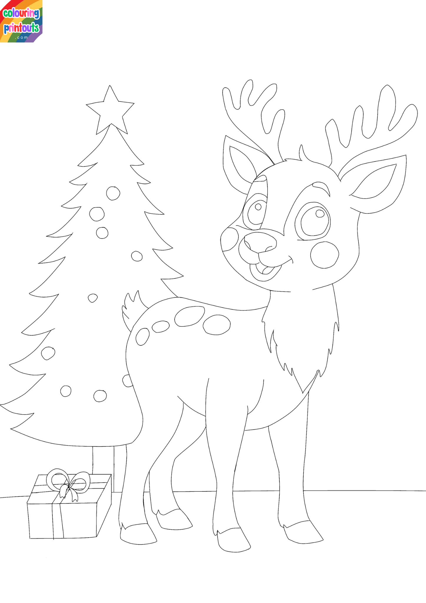 rudolph the red nosed reindeer coloring page