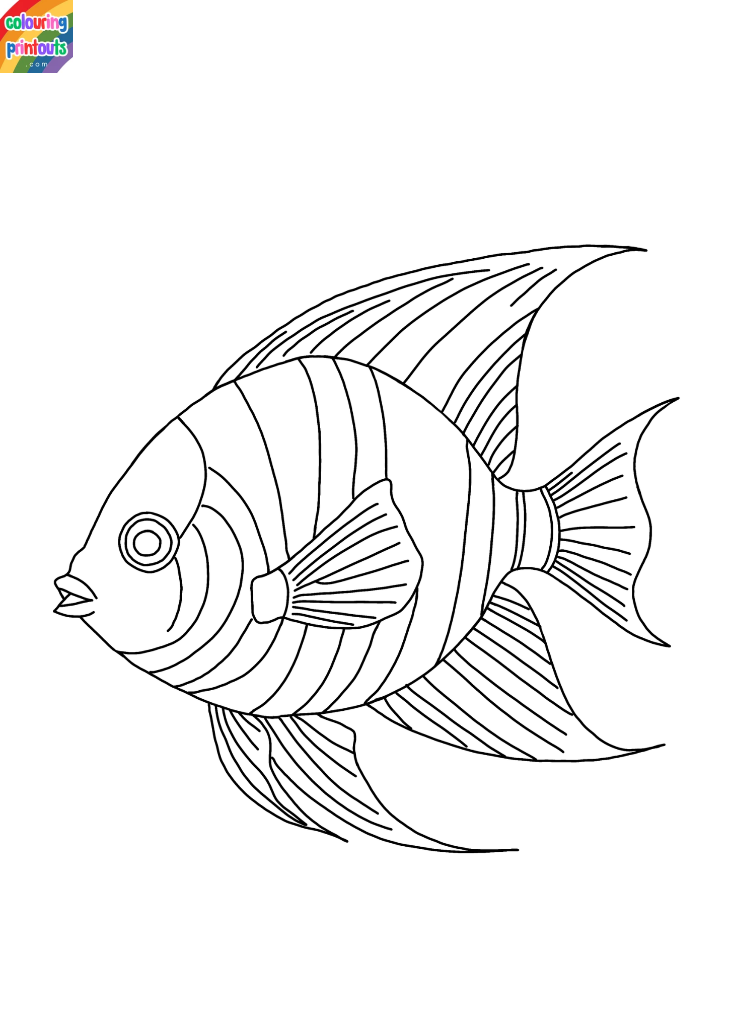Angelfish Coloring Pages
