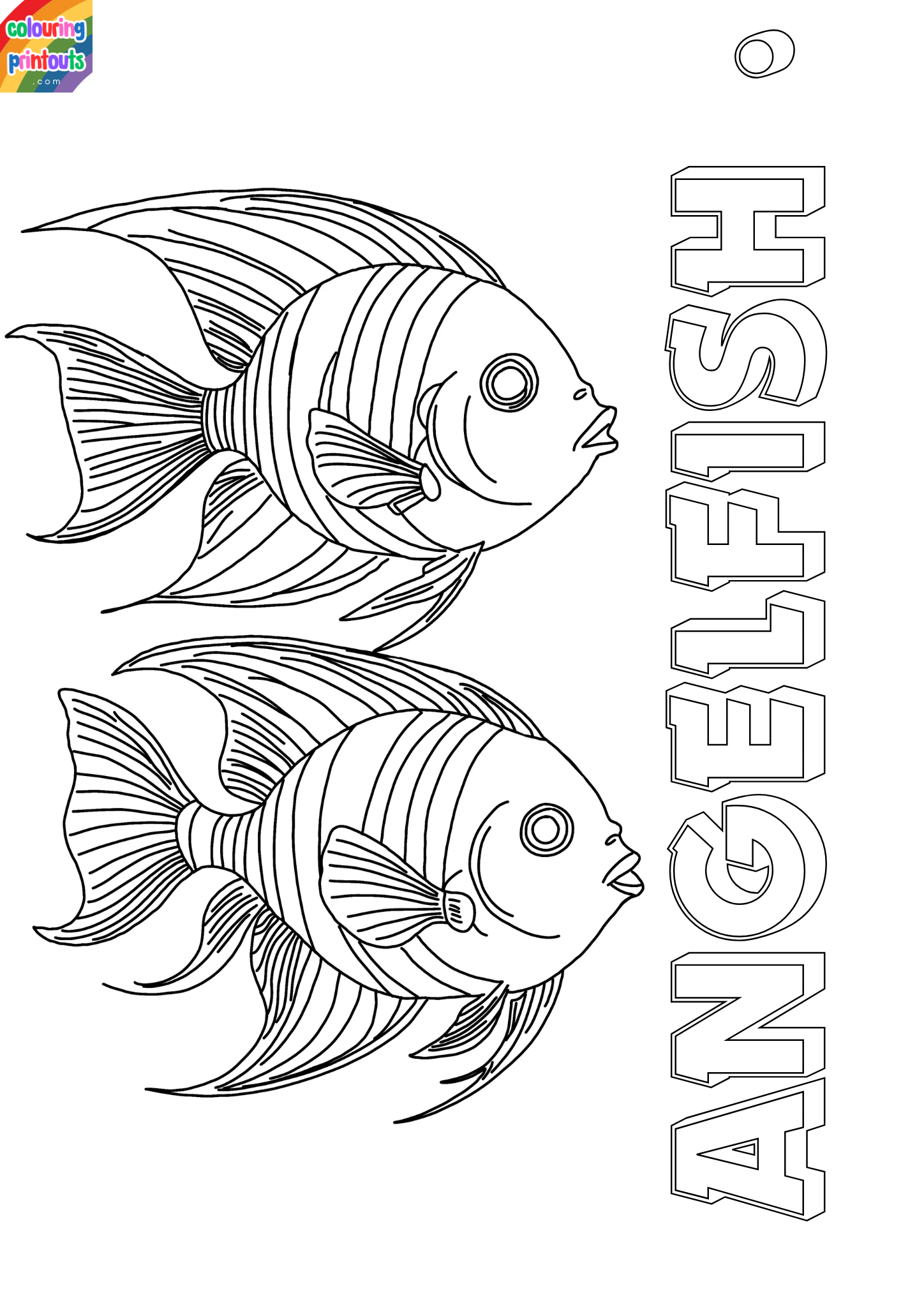 Angelfish Coloring Pages