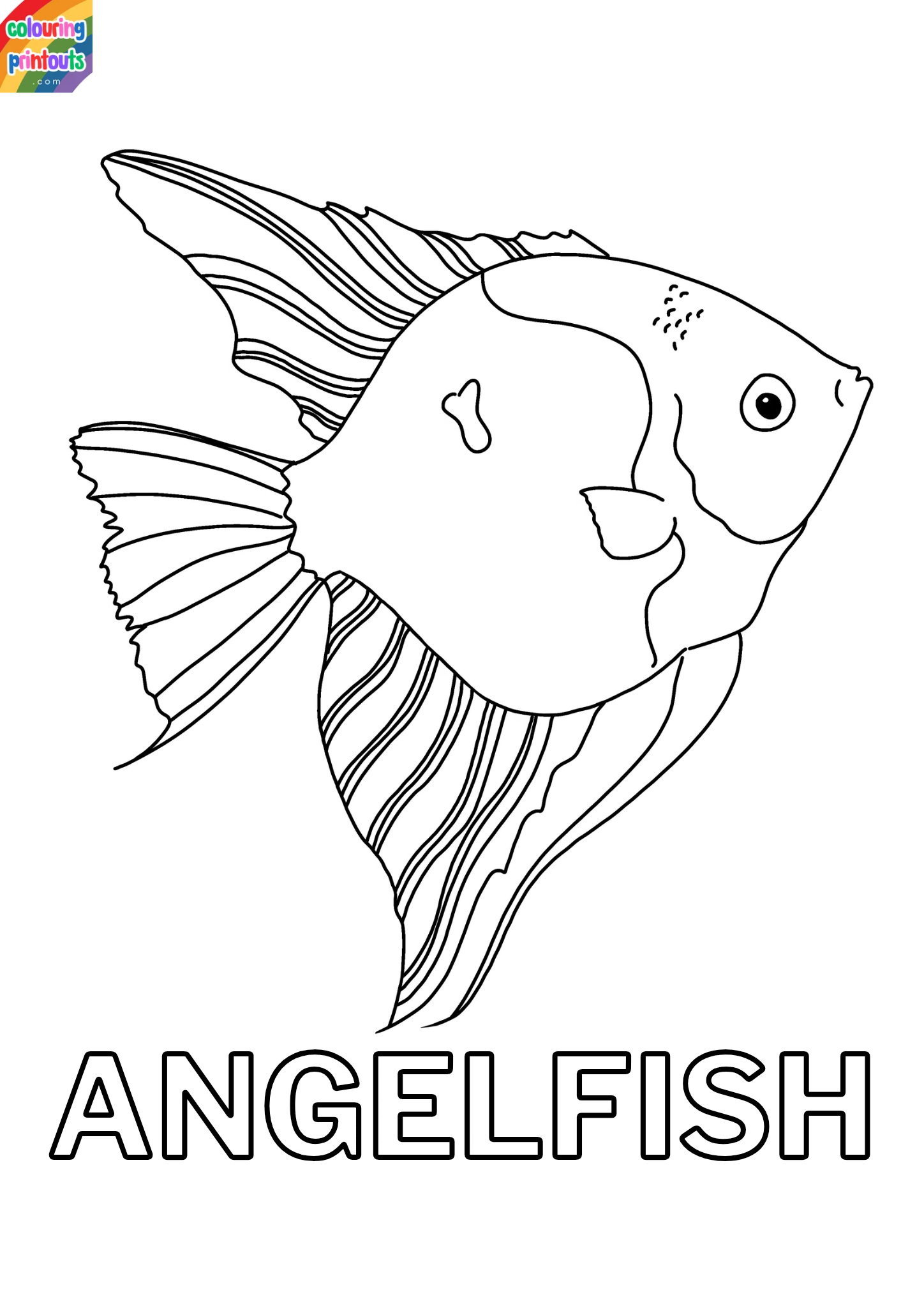 Angelfish Coloring Pages