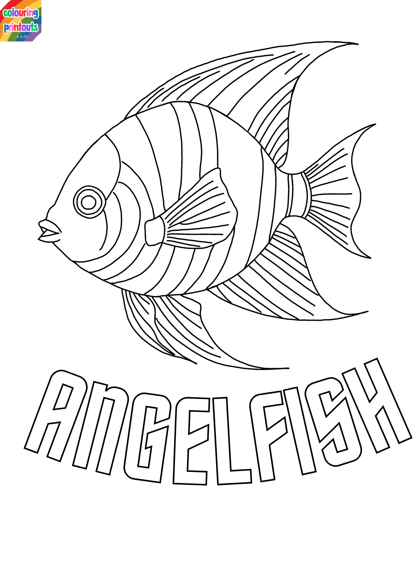 Angelfish Coloring Pages
