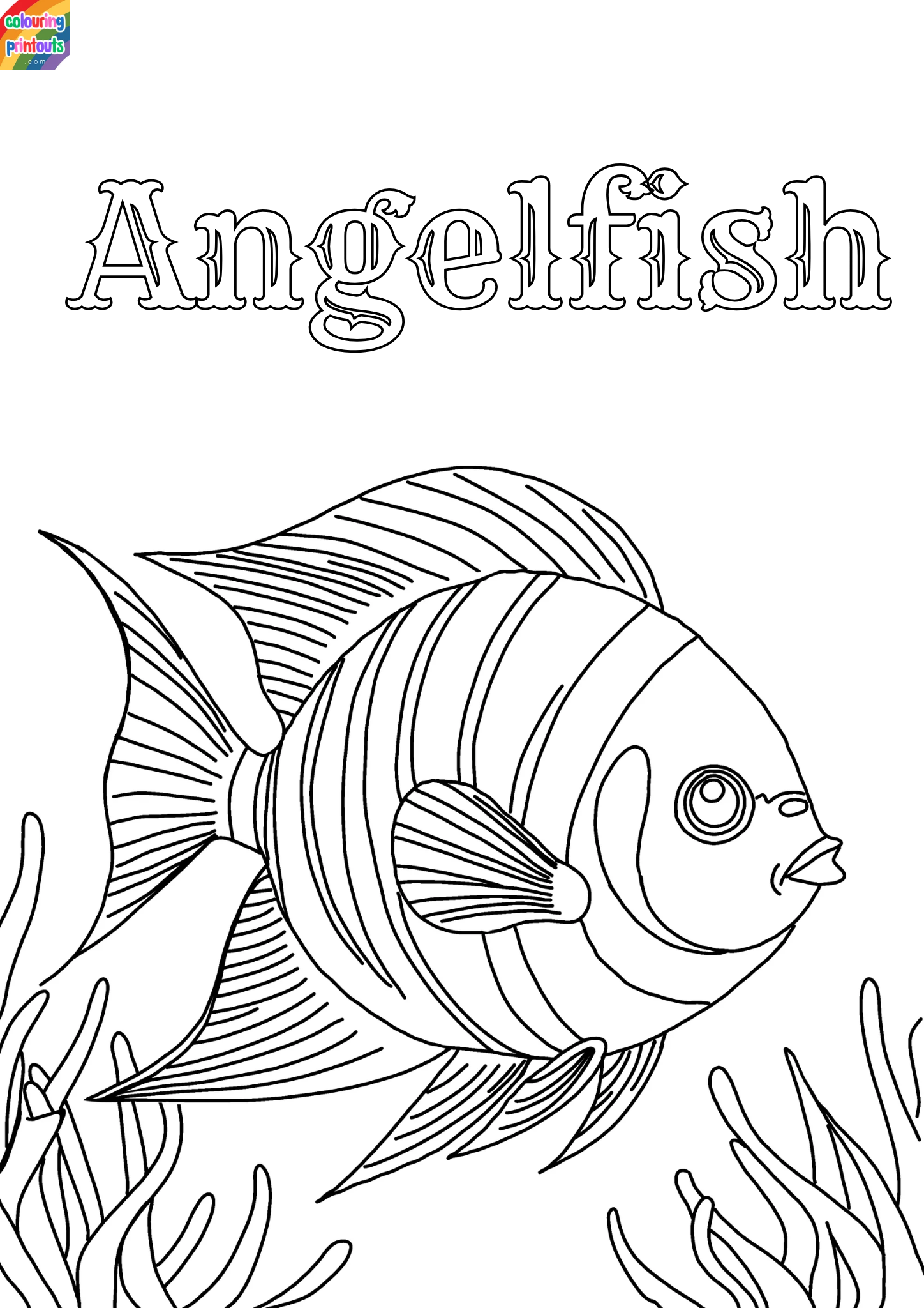 Angelfish Coloring Pages