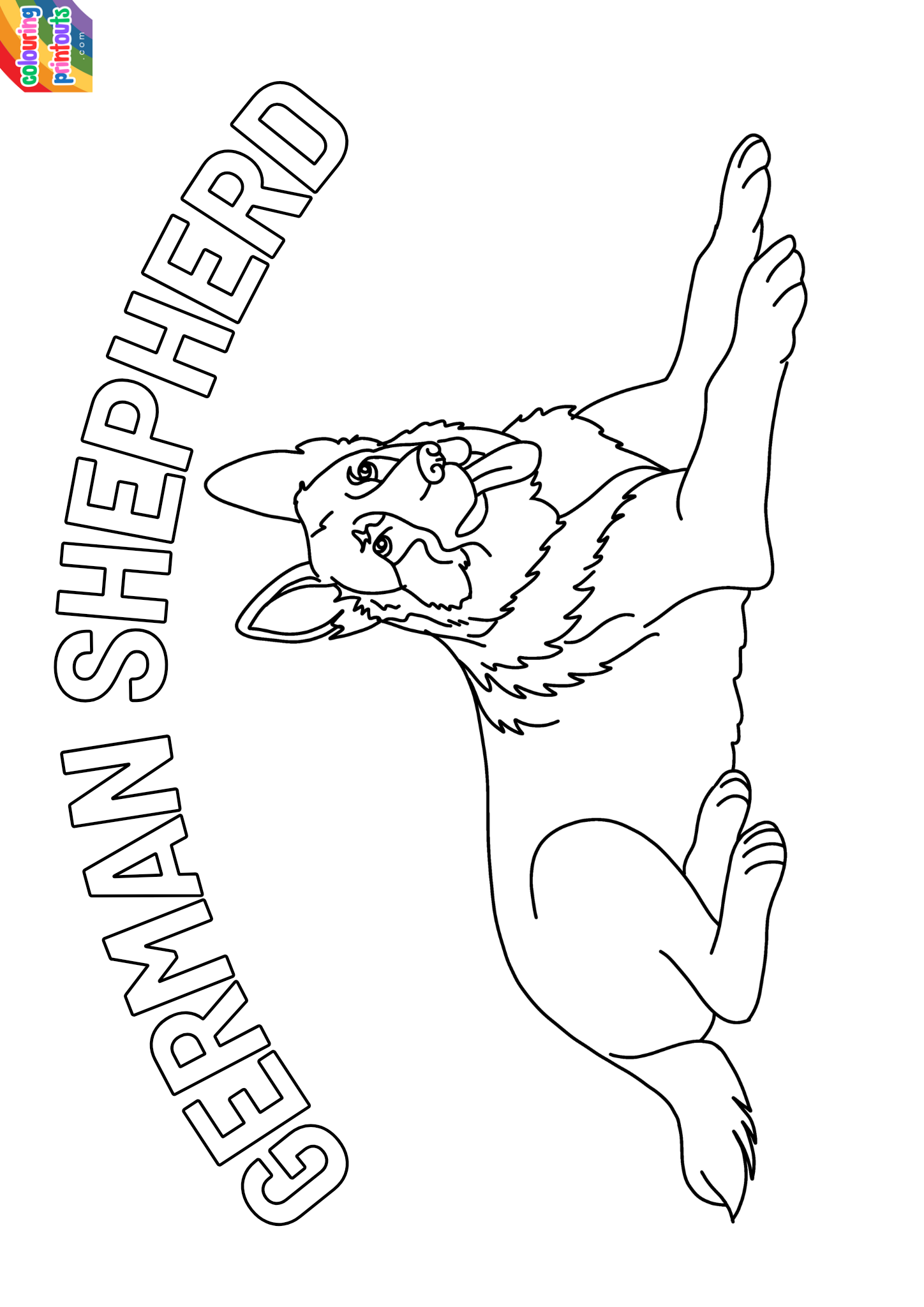 Coloring Pictures of German Shepherds (3)