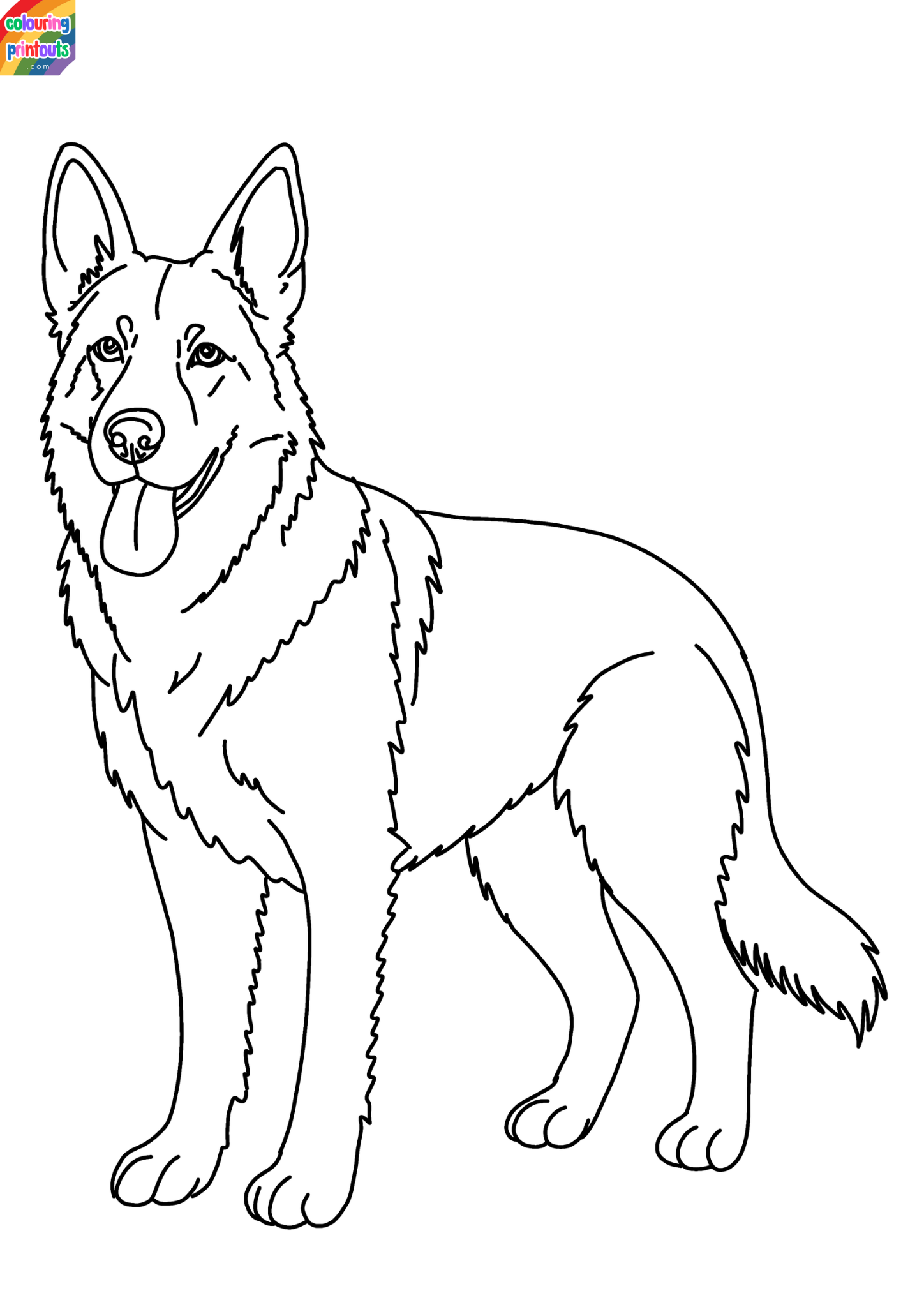 Coloring Pictures of German Shepherds (4)
