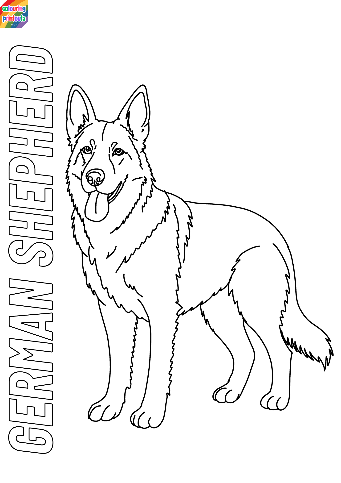 Coloring Pictures of German Shepherds (5)