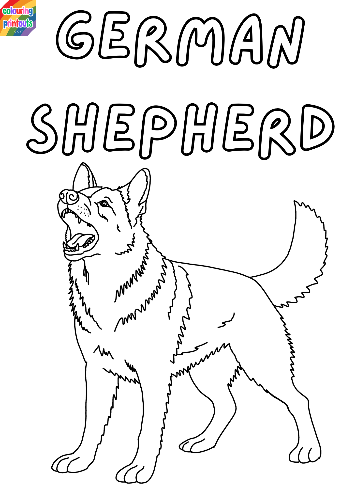 Coloring Pictures of German Shepherds (6)