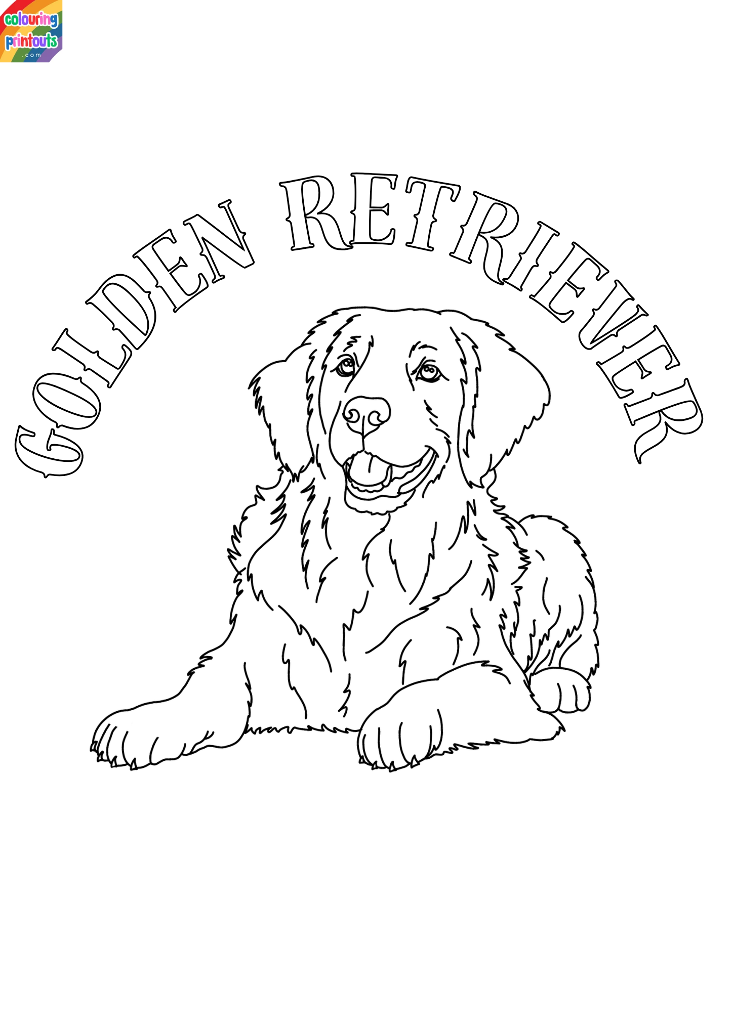 Coloring pages golden retriever (2)
