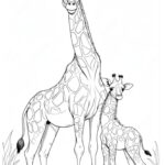 Colouring sheet giraffe