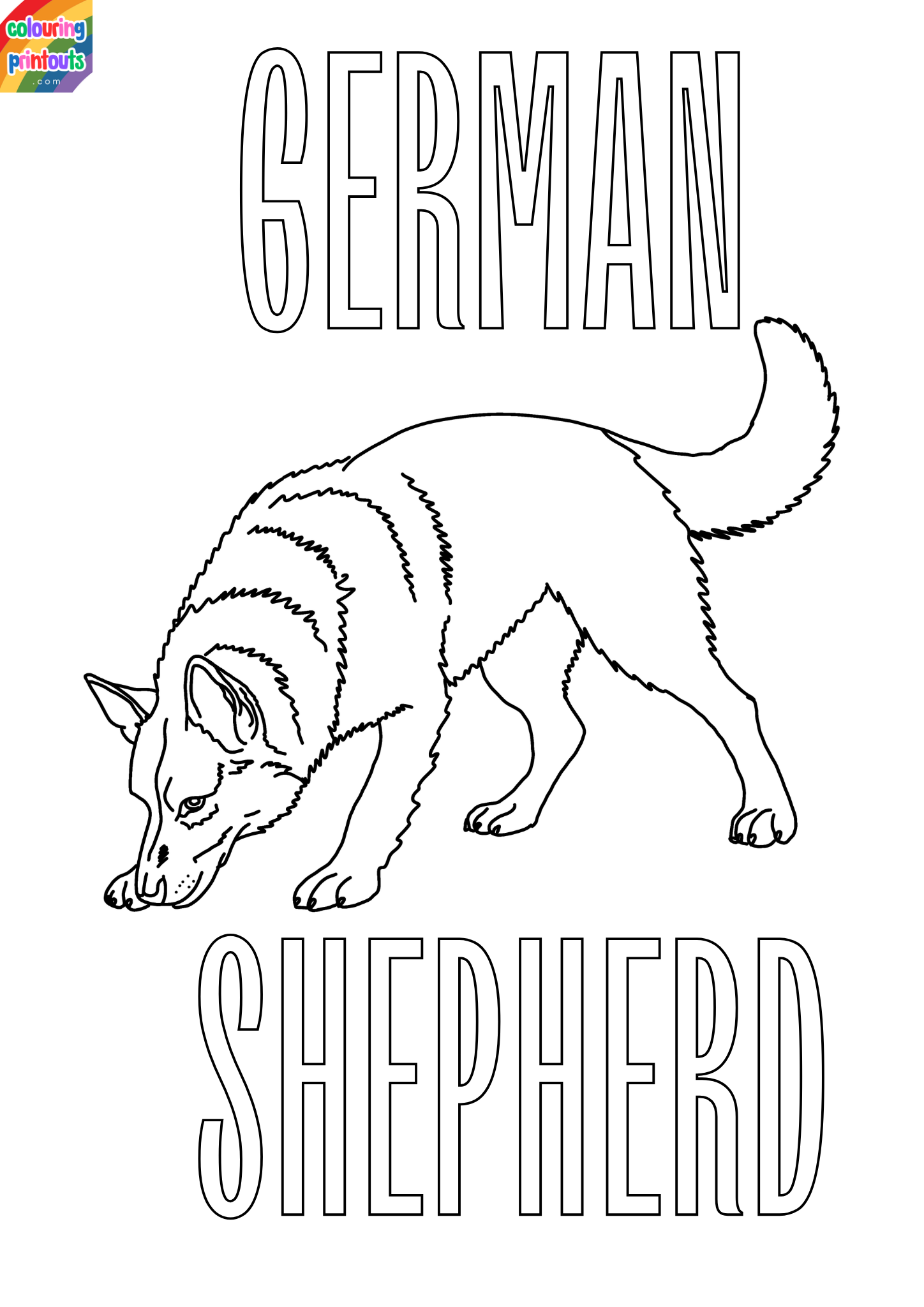 German shepherd coloring pages