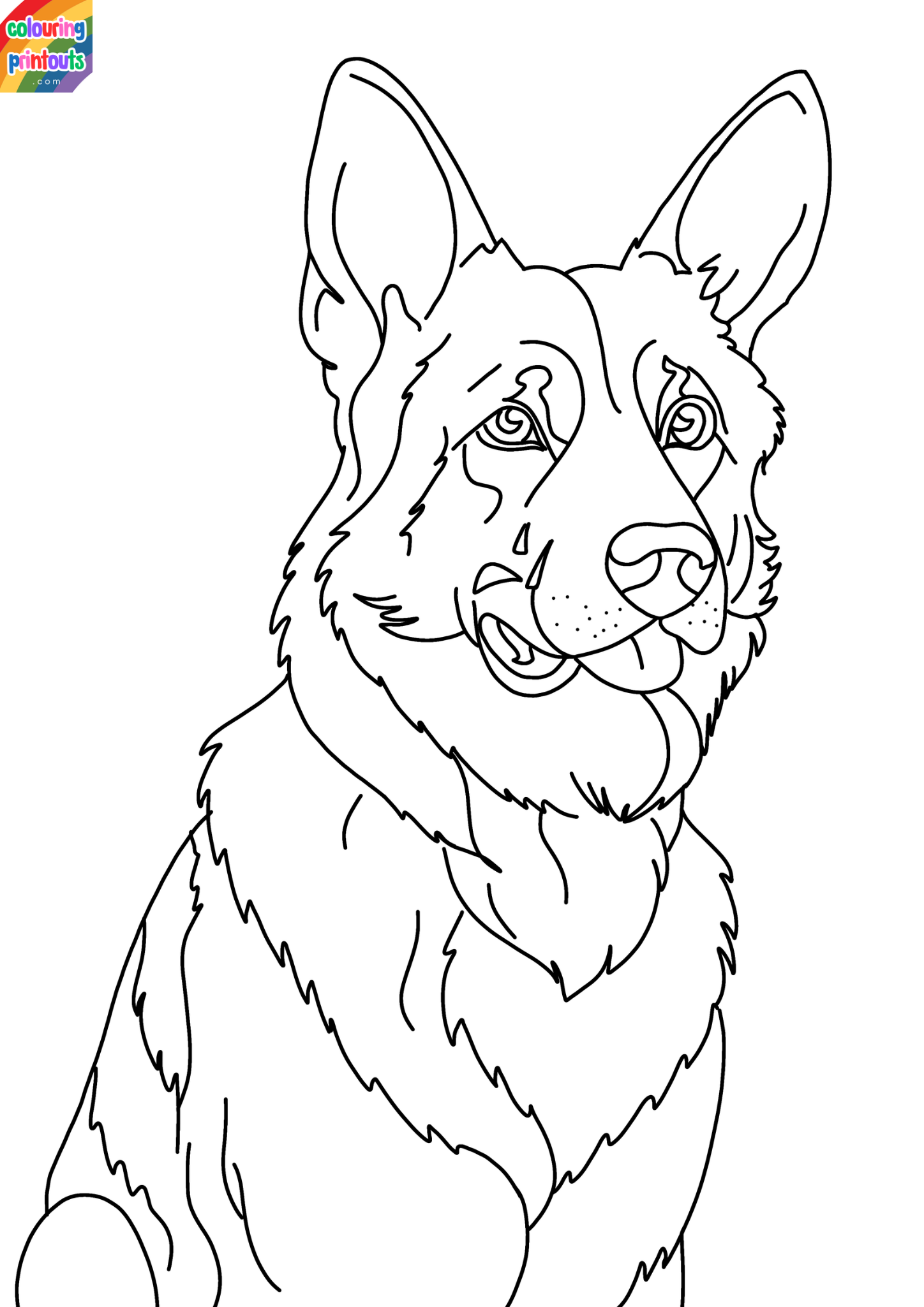 German shepherd dog coloring pages (2)