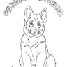 German shepherd puppy coloring page