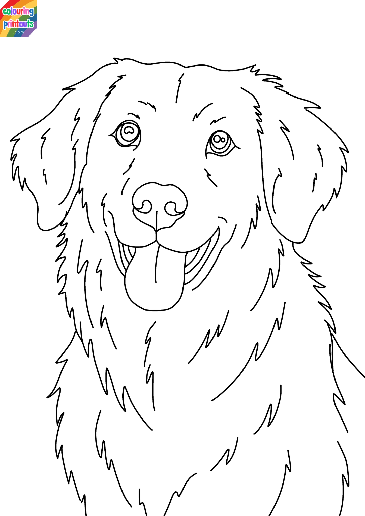 Golden Retriever Coloring Pages Printable (5)