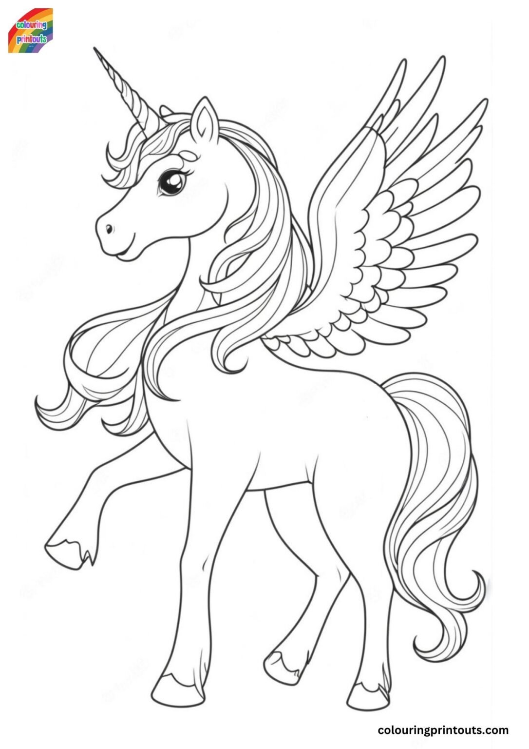20+ Pictures to Color of Unicorns [Free Download in HD]