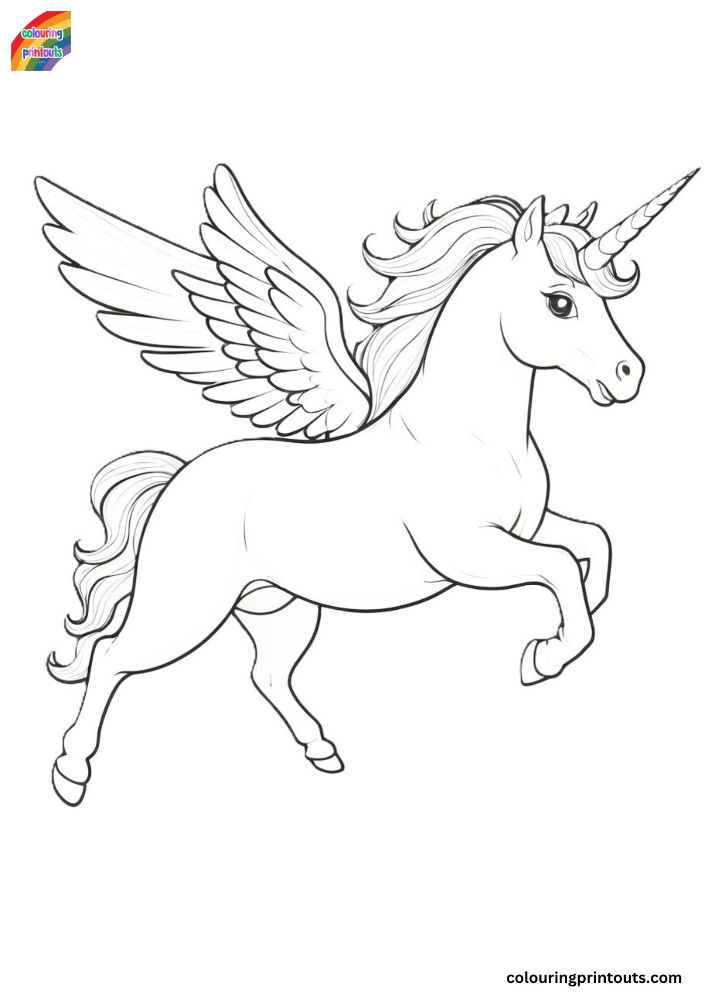 Pictures to Color of Unicorns (3)