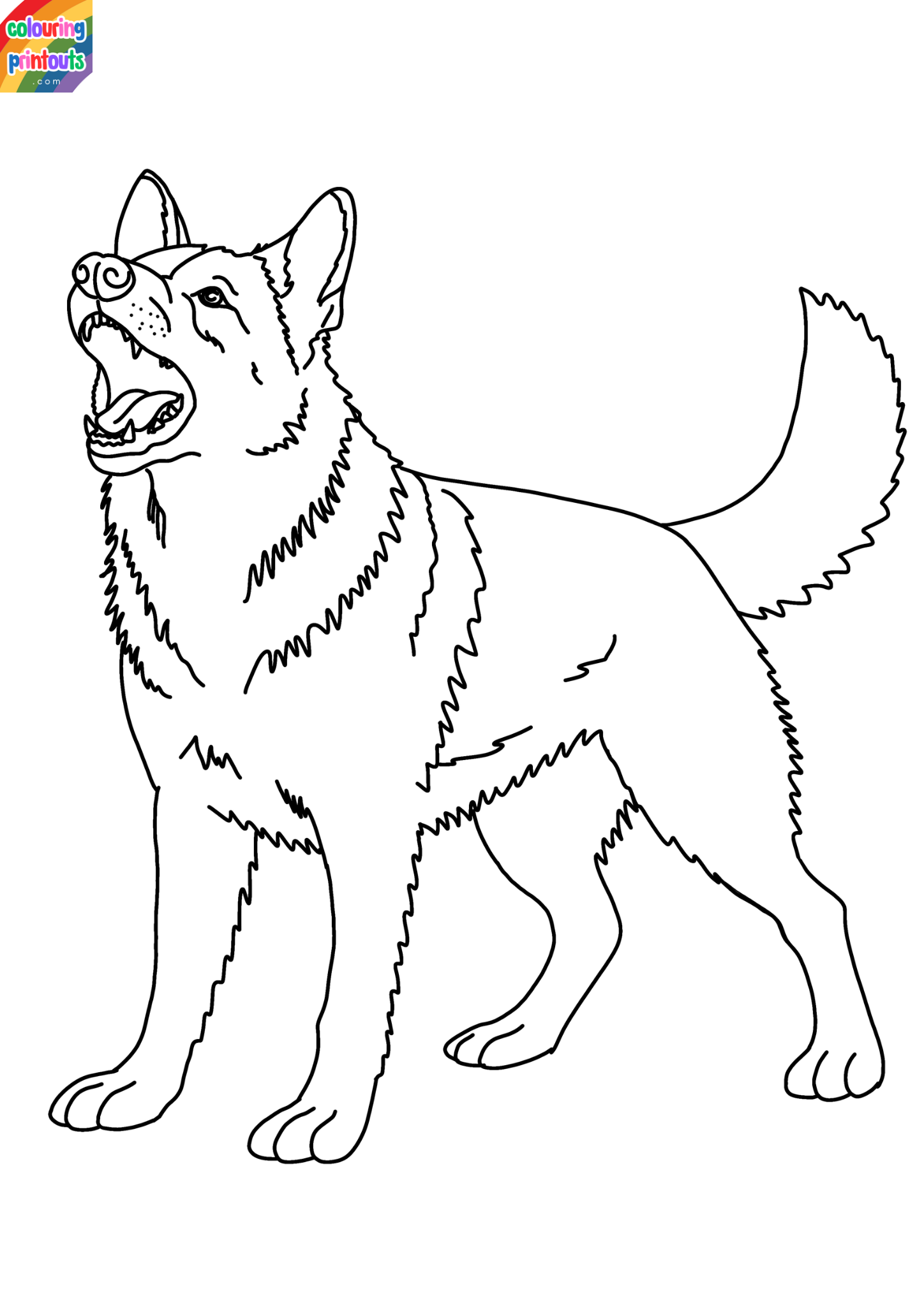 Realistic german shepherd coloring pages