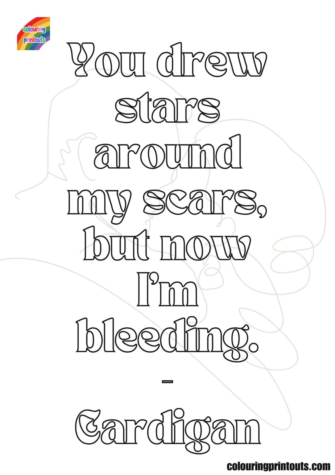 Taylor Swift Lyrics Coloring Pages [Free Download & Print]