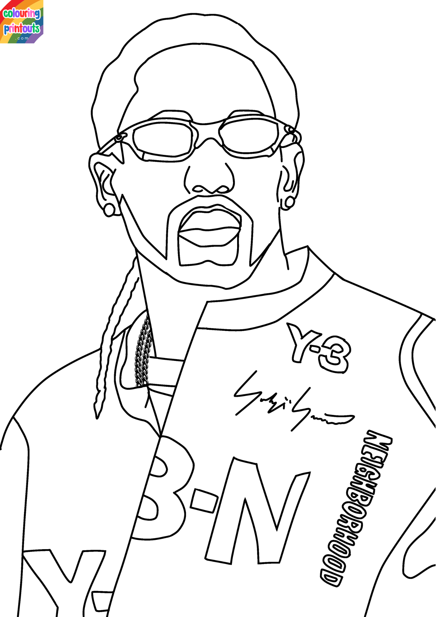 Travis Scott Coloring Pages