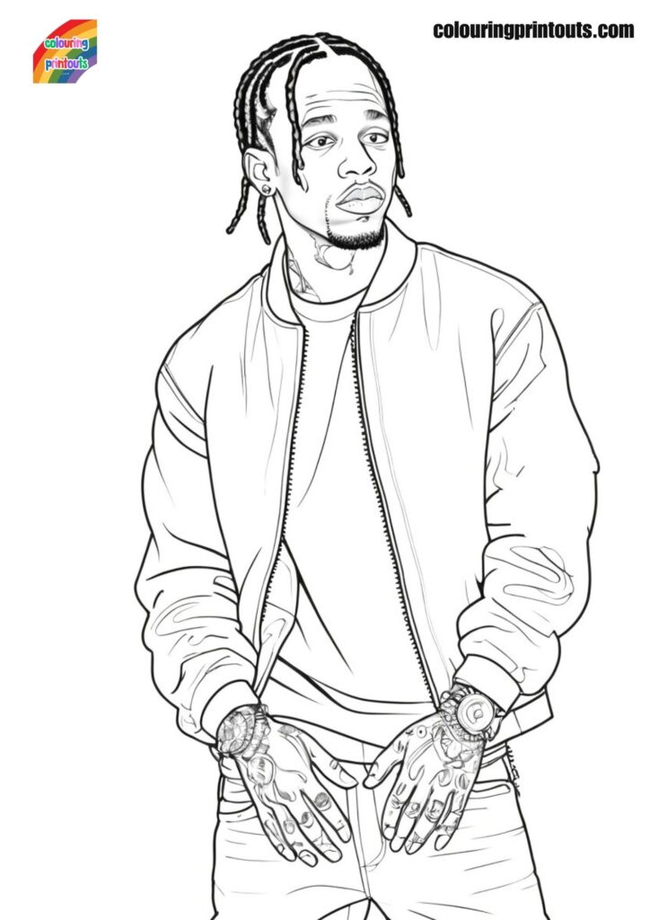 Travis Scott Coloring Pages [Free Printables]