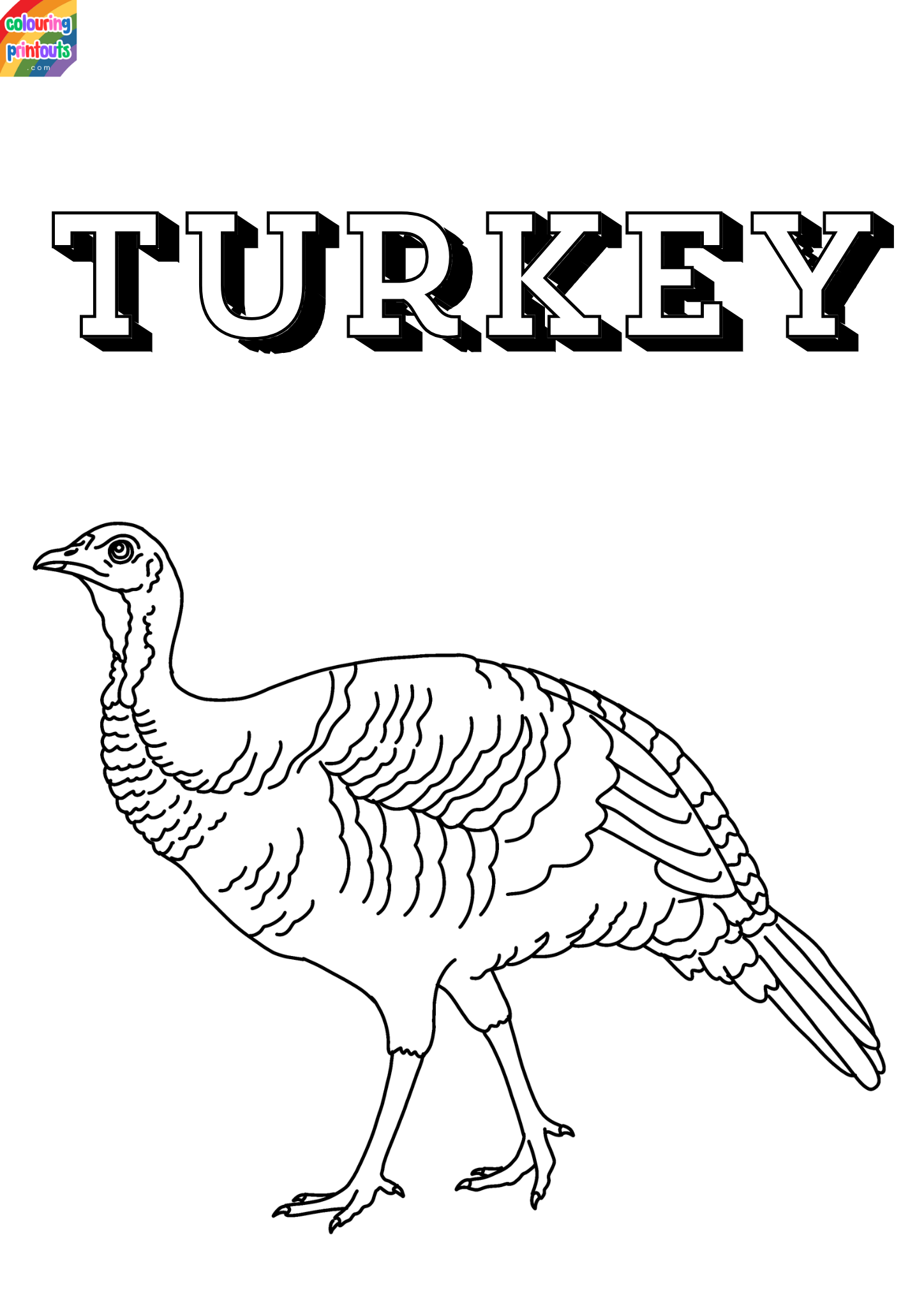 Turkey coloring pages (3)