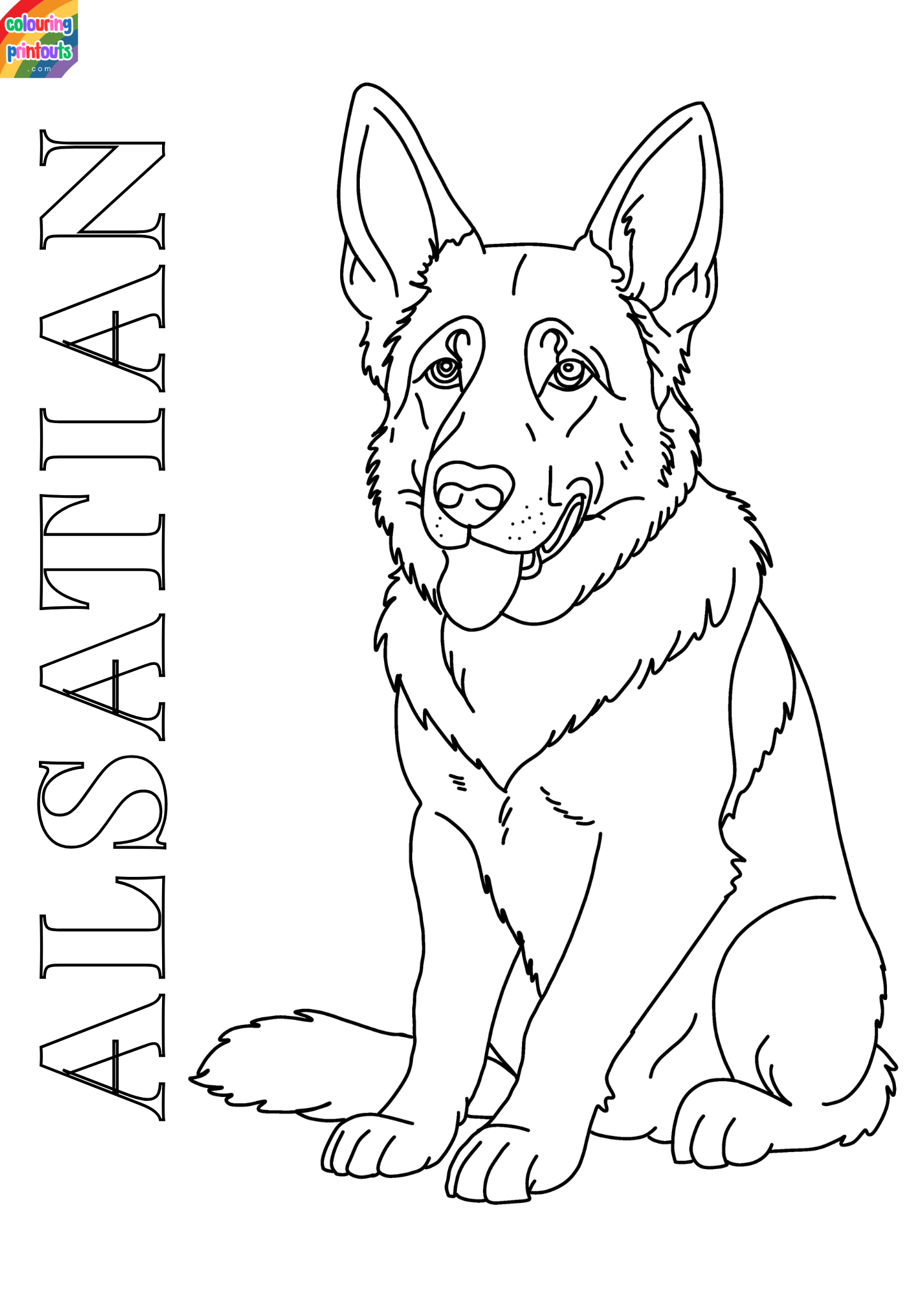 alsatian coloring pages