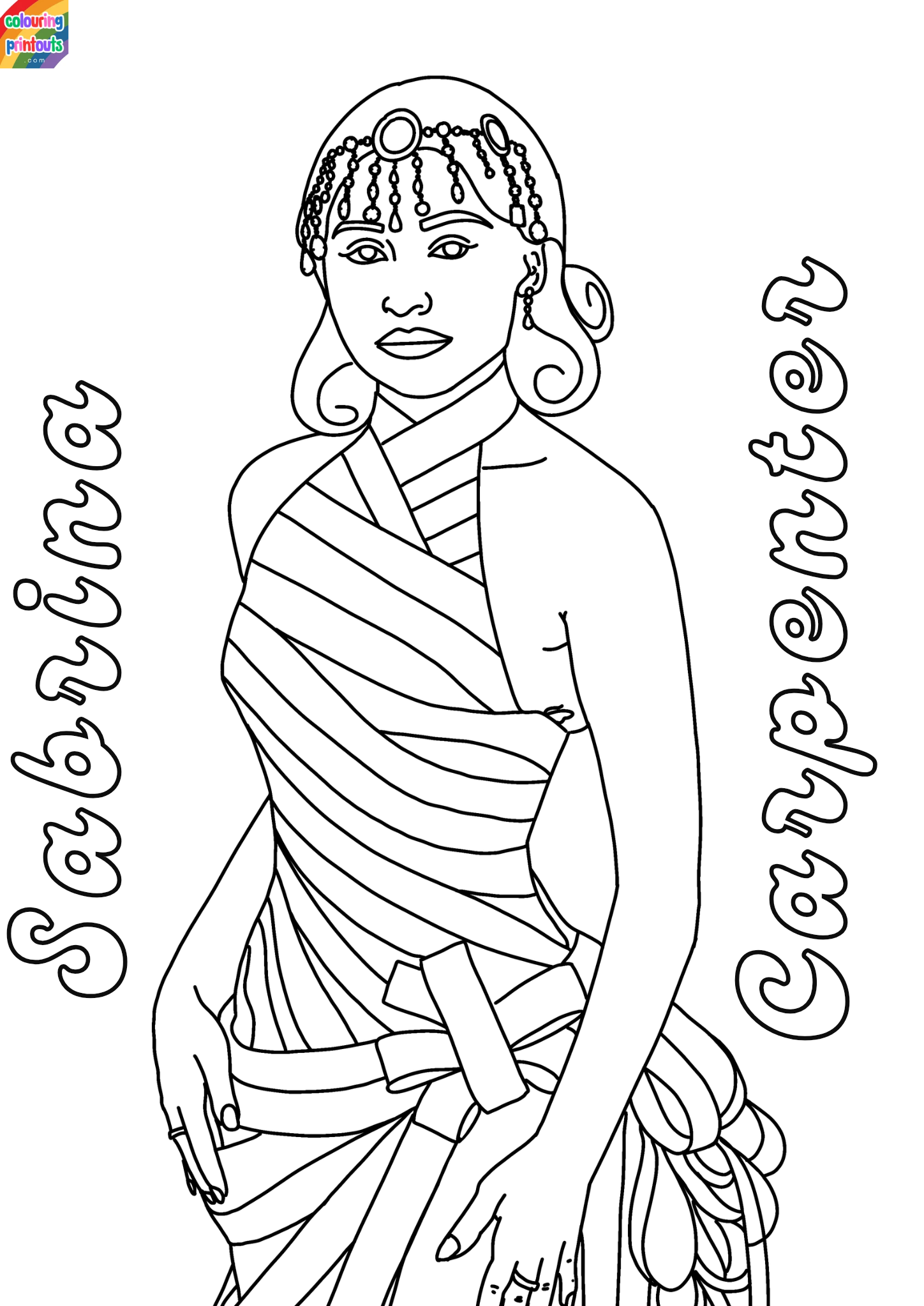 coloring pages sabrina carpenter