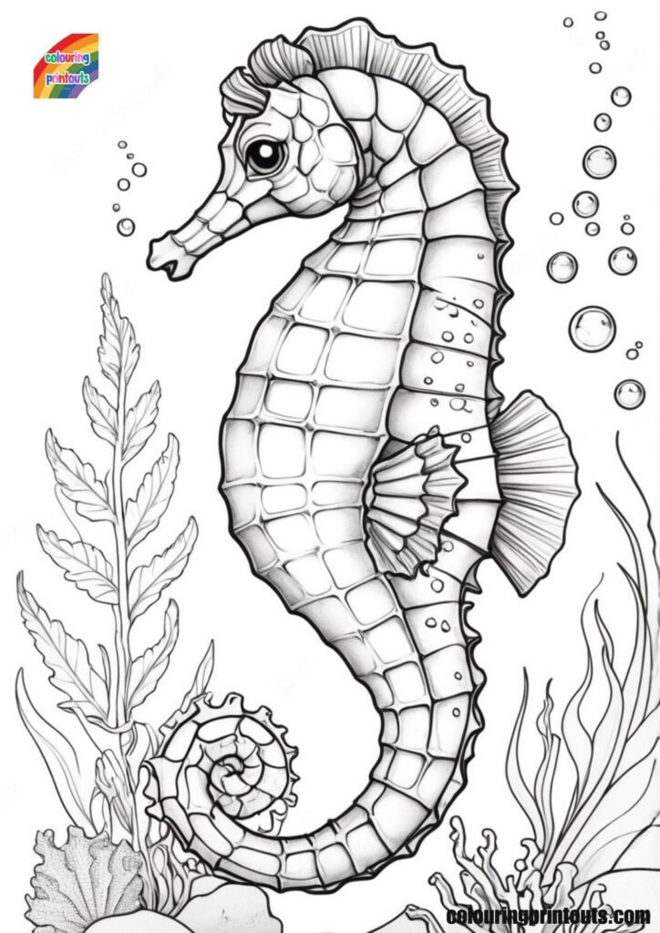 Coloring Pictures Of Seahorses Free Printables Coloring pictures of seahorses free printables