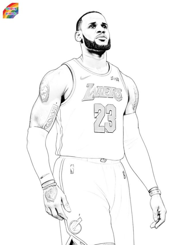 Lebron James Coloring Pages Colouring Printouts Lebron James Coloring Pages Colouring Printouts