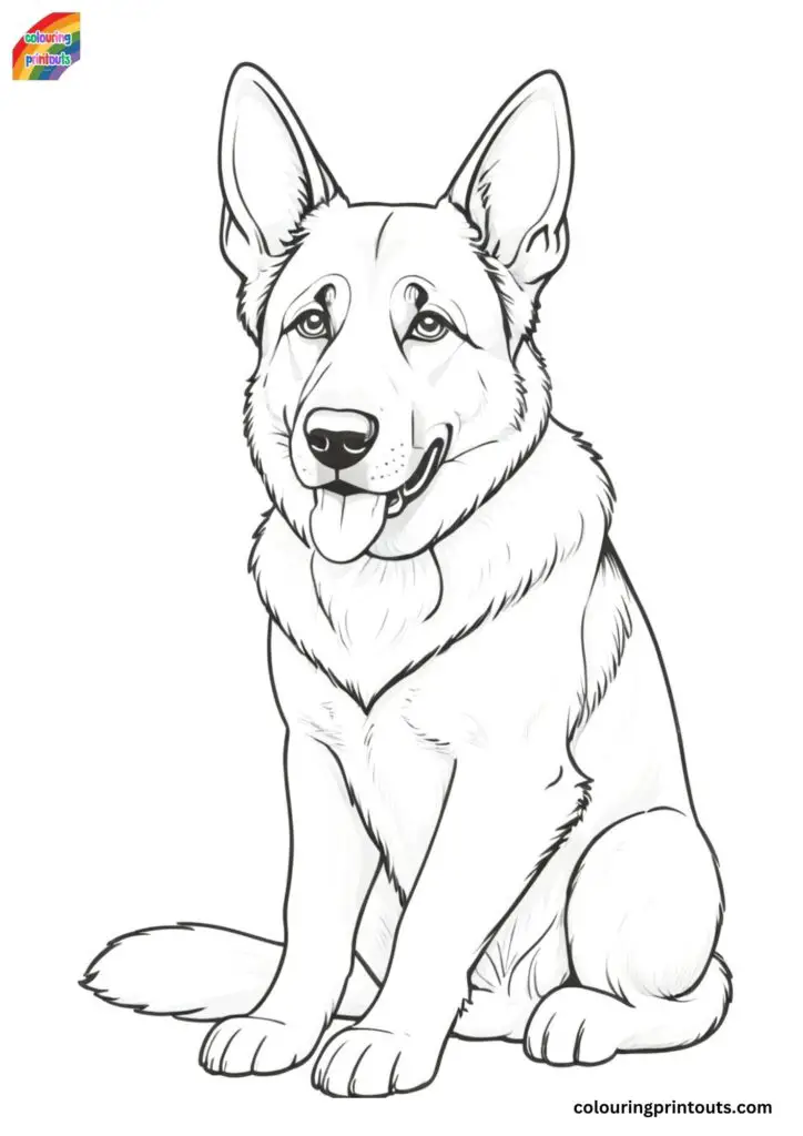 german shepherd coloring pages