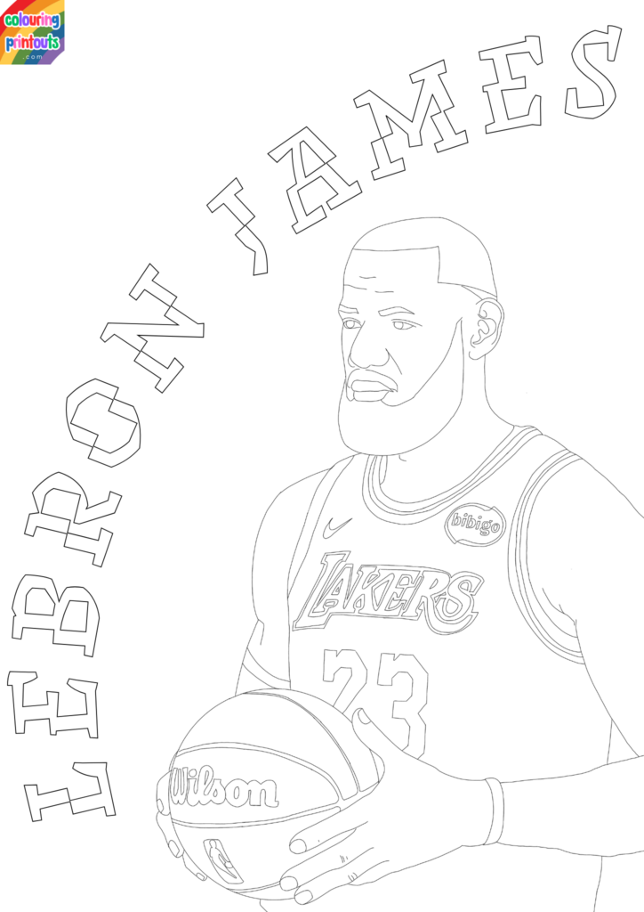 lebron coloring pages