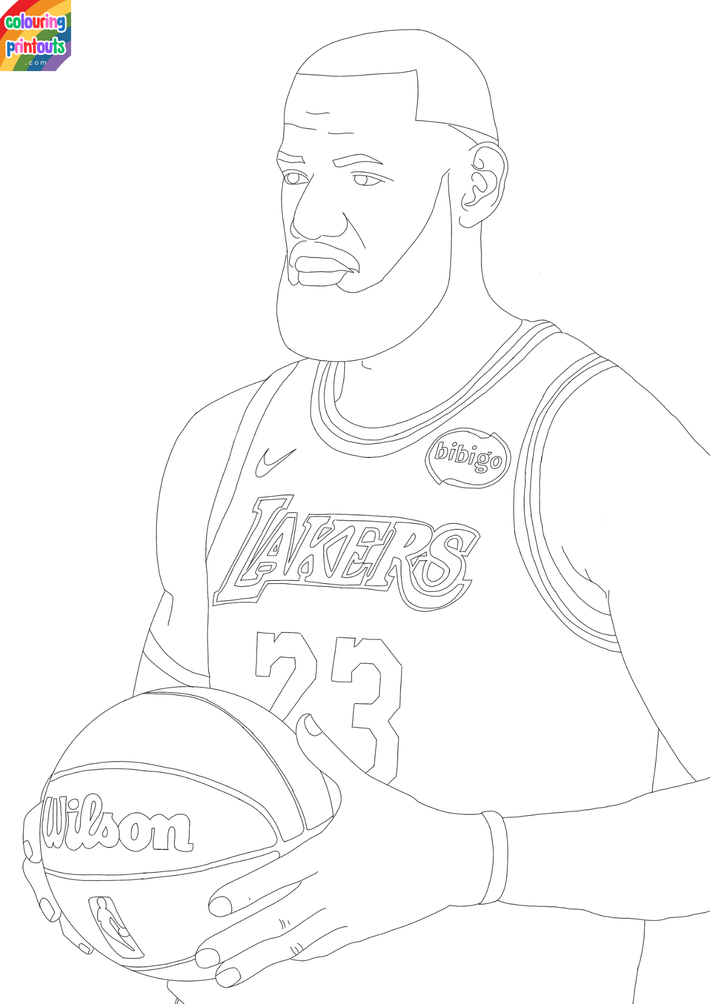lebron james coloring page