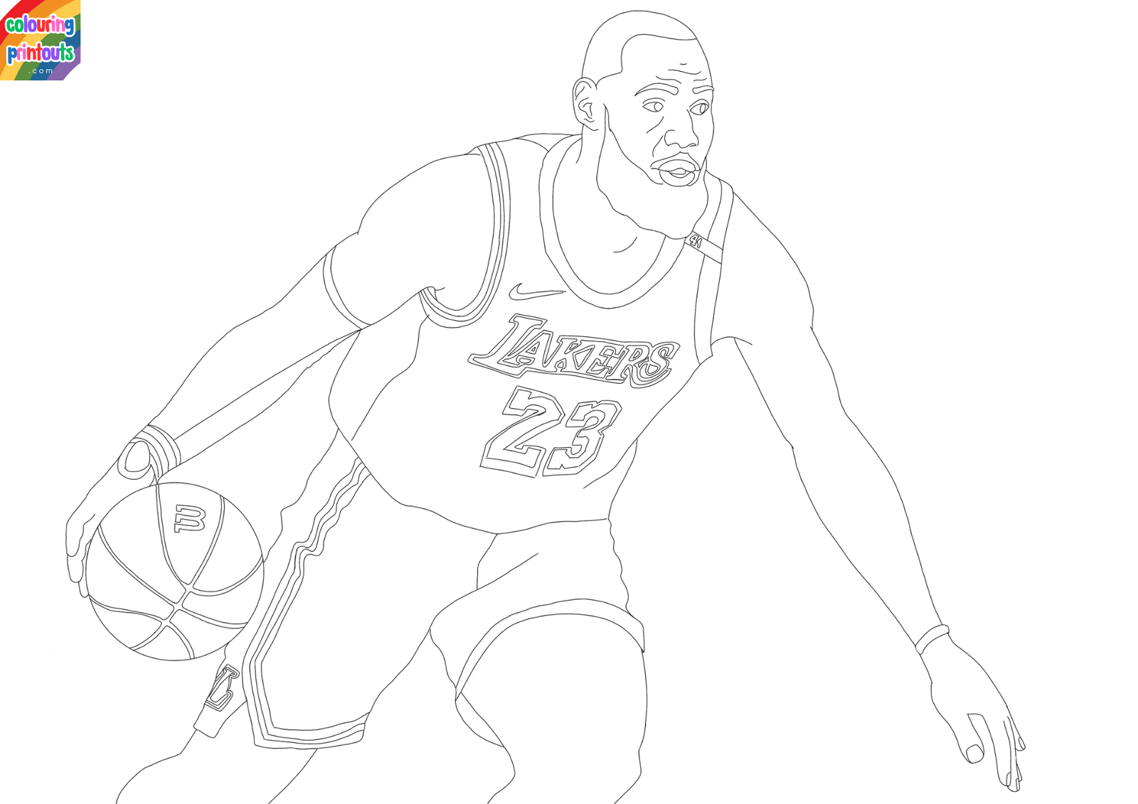 lebron james coloring pages lakers