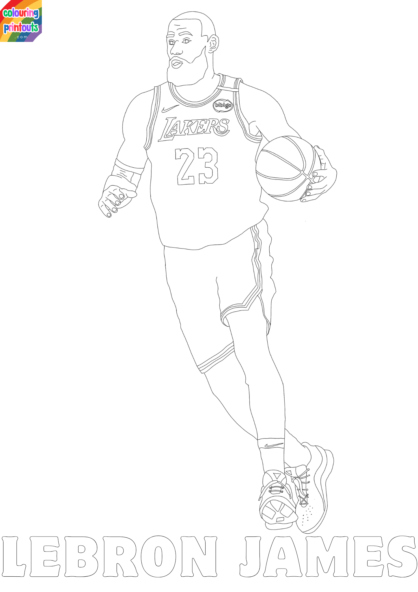 lebron james coloring sheet